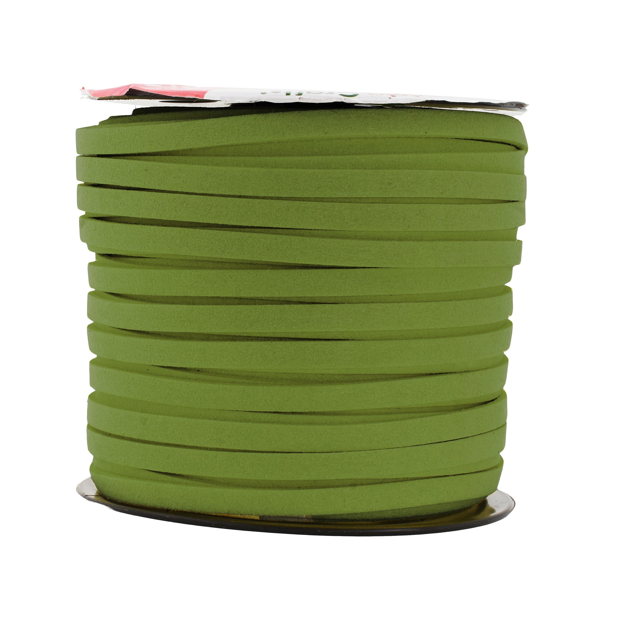 Mandala Crafts Faux Suede Cord - Flat Vegan Leather Cord for Jewelry Making Beading - Micro Fiber Leather String Cord Leather Lace for Leather Lacing Necklace Bracelet 5MM 50 Yards