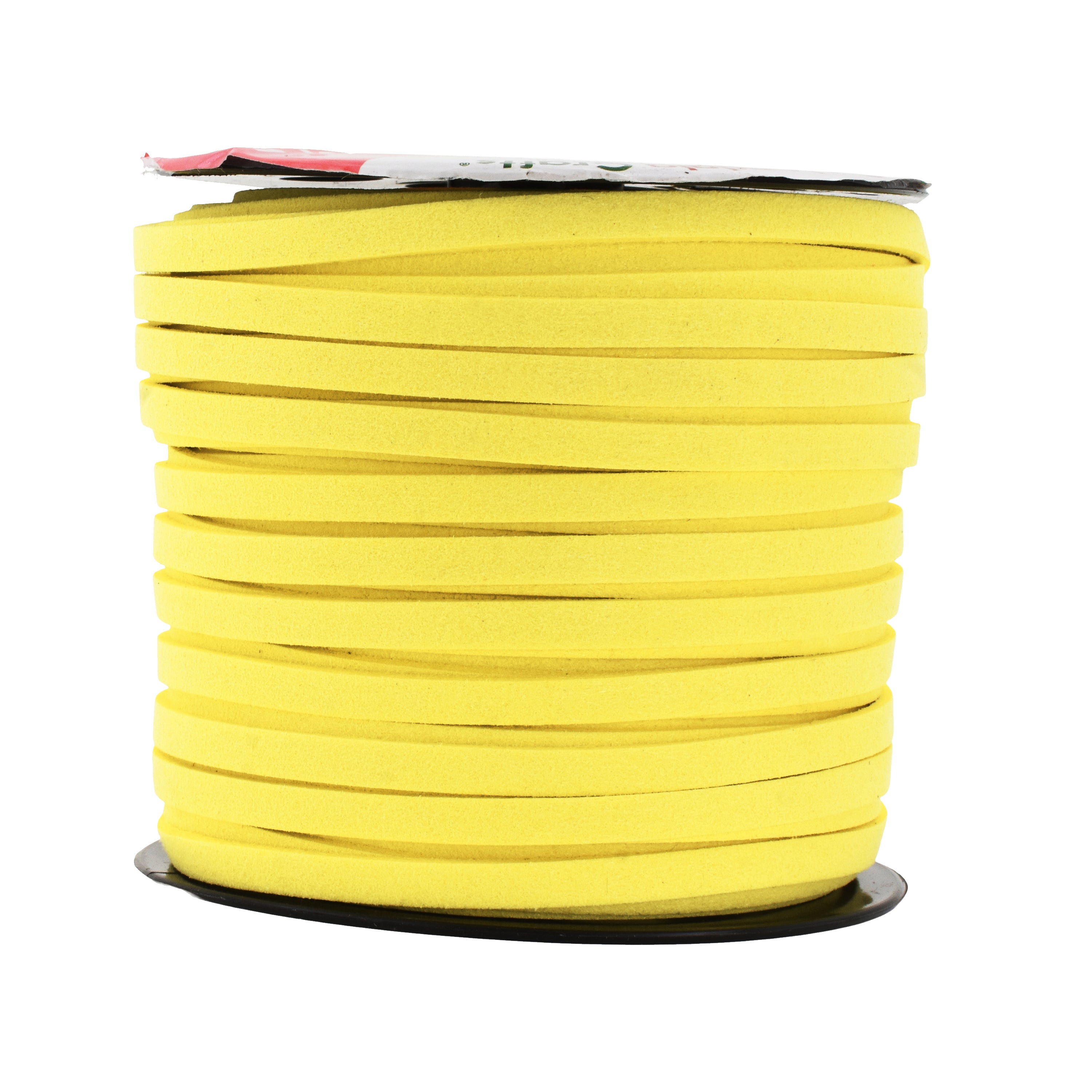 Mandala Crafts Faux Suede Cord - Flat Vegan Leather Cord for Jewelry Making Beading - Micro Fiber Leather String Cord Leather Lace for Leather Lacing Necklace Bracelet 5MM 50 Yards