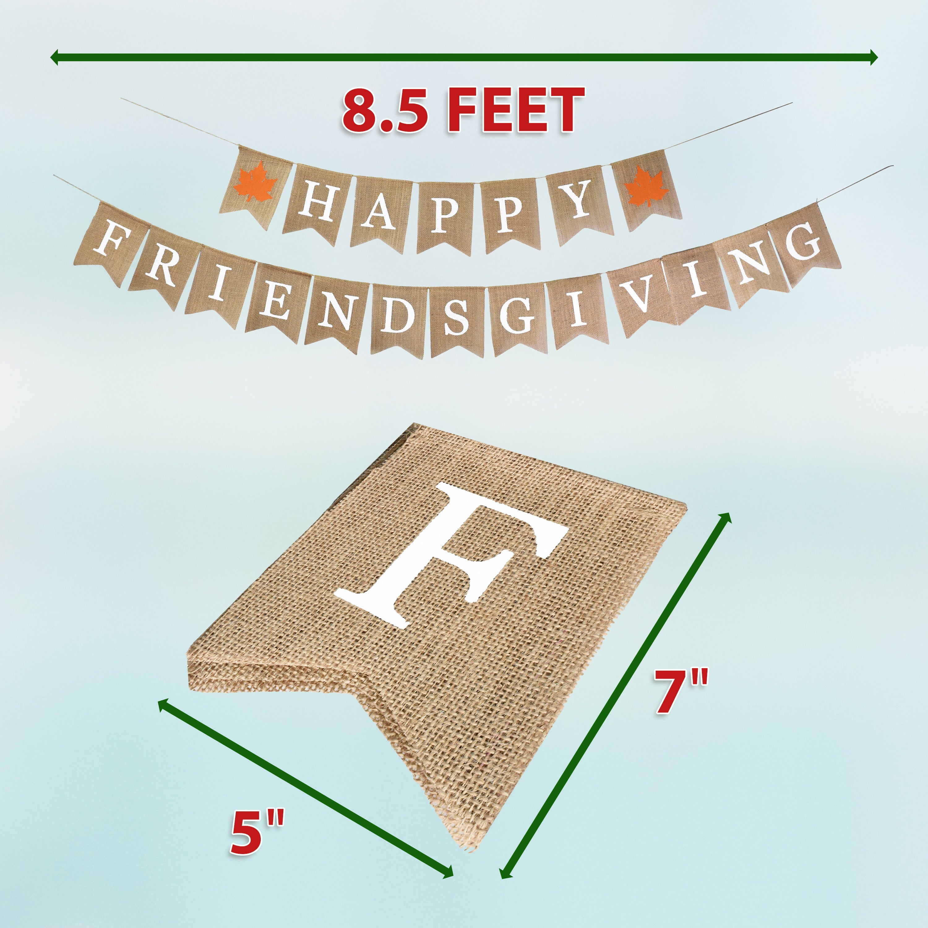 Mandala Crafts Happy Friendsgiving Banner Burlap Garland for Friendsgiving Party Decorations, Friendsgiving Backdrop, Friends Thanksgiving Decorations