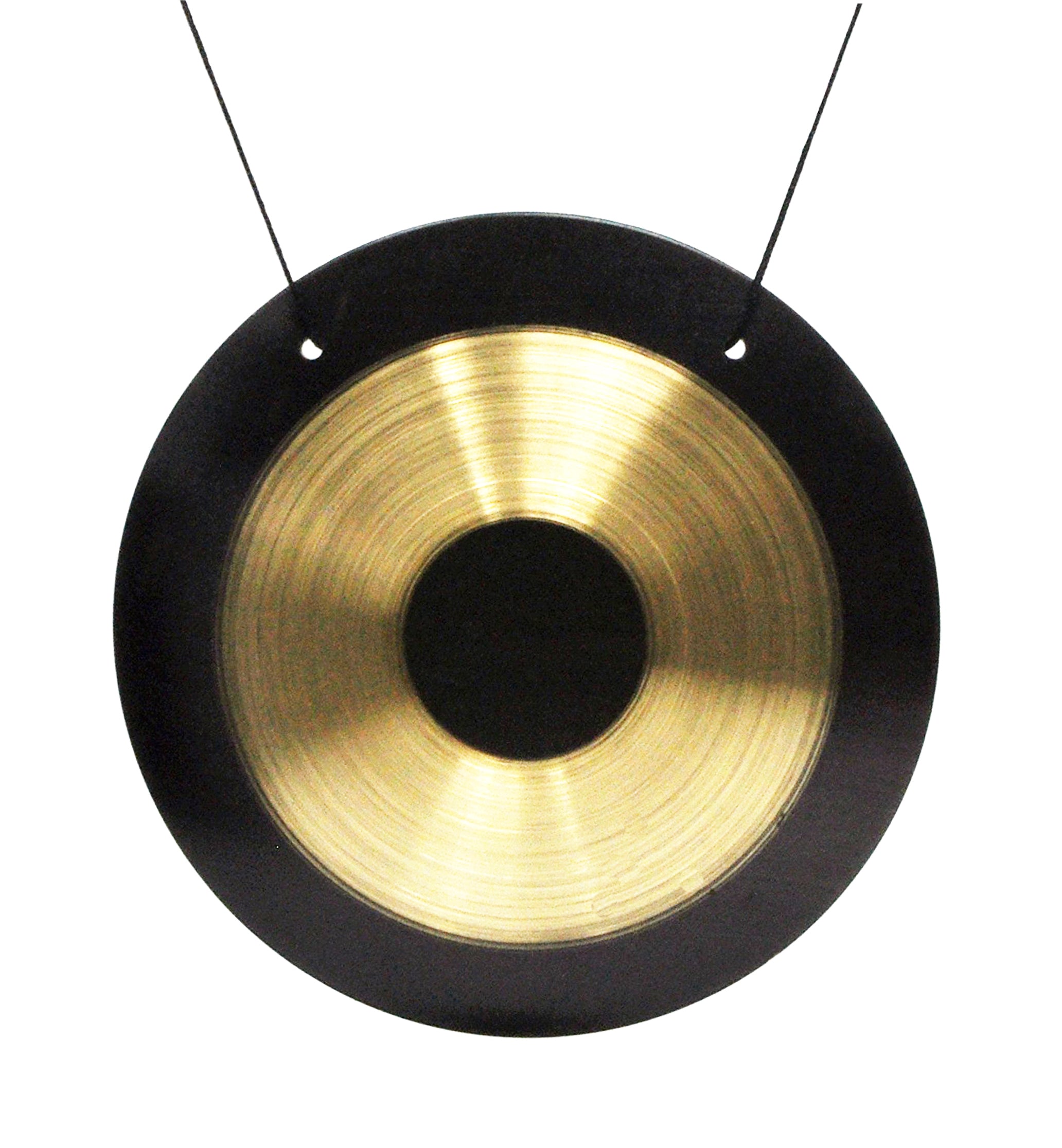 Mandala Crafts Chinese Gong - Mini Gong with Stand - Zen Art Brass Feng Shui Desktop Gong with Stand Asian Gong Bell for Home Decoration Chau Gong