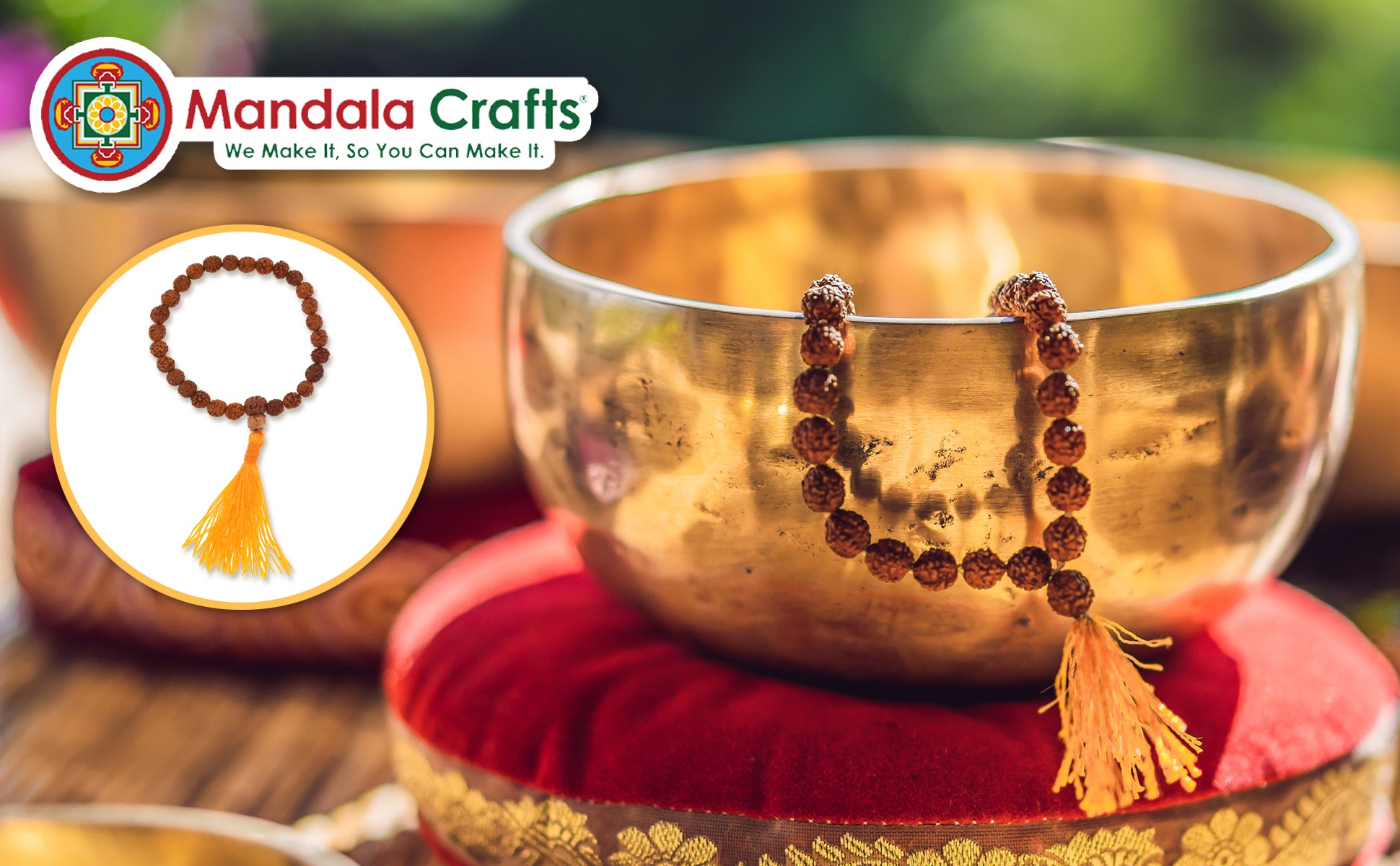 Mandala Crafts Rudraksha Mala 108 Beads - Rudraksha Beads - Nepal Rudraksha Seed Japa Mala Tibetan Prayer Beads for Rudraksha Necklace Men Women Meditation Yoga