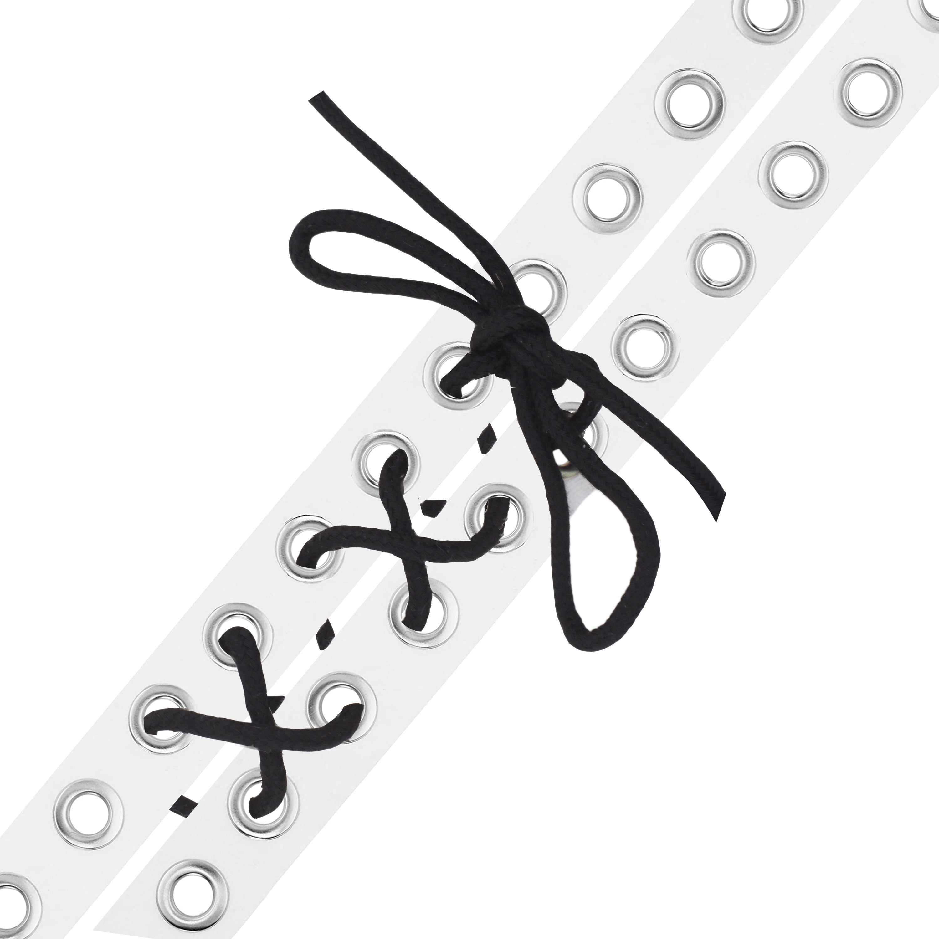 Silver Metal Eyelet Trim with Grommets - Eyelet Grommet Tape for Sewing - Eyelet Tape Strip Cotton Twill Tape by The Yard