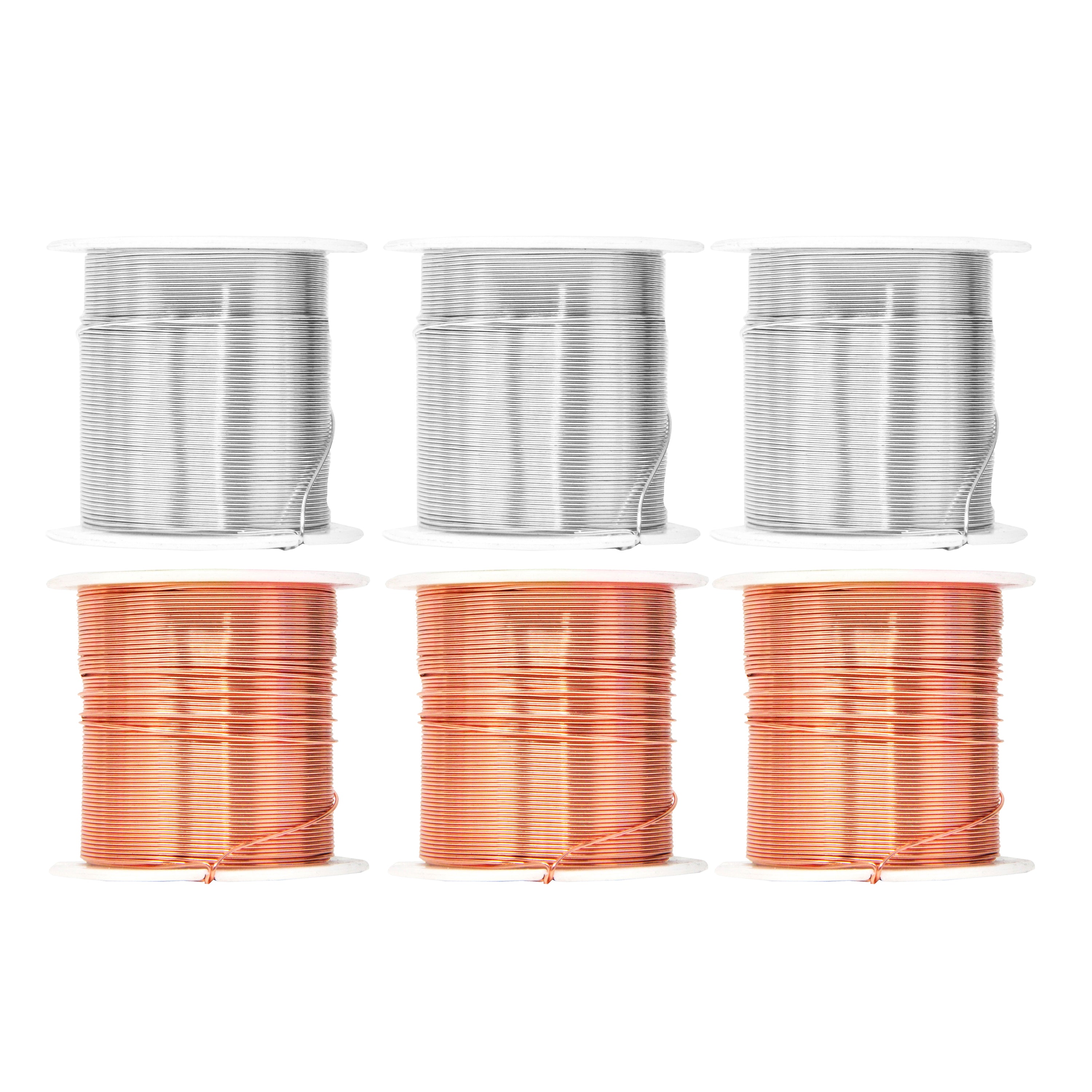 Mandala Crafts Anodized Aluminum Wire for Sculpting, Armature, Jewelry Making, Gem Metal Wrap, Garden, Colored and Soft, Assorted 6 Rolls