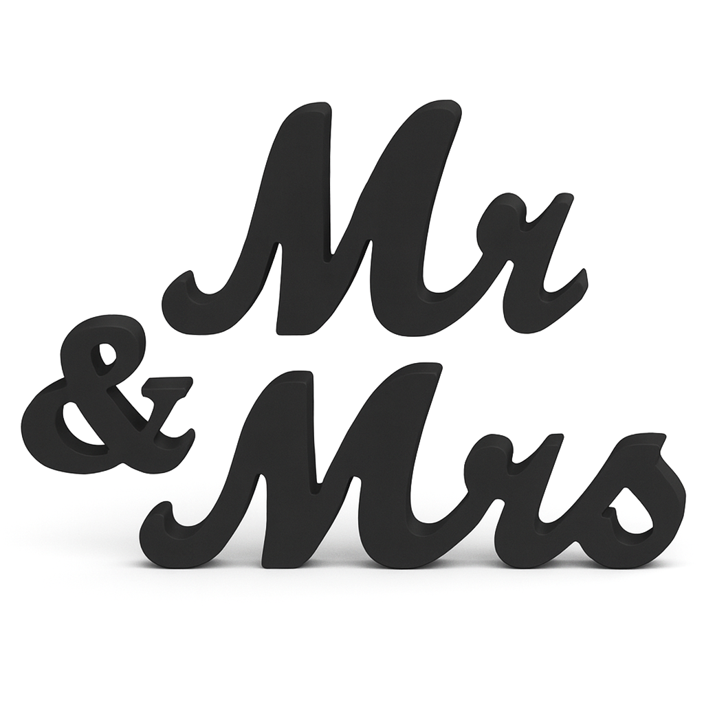 Mr. and Mrs. Sign for Wedding Party Decorations, Sweetheart Table Centerpiece, Photo Prop, Bridal Shower Gift