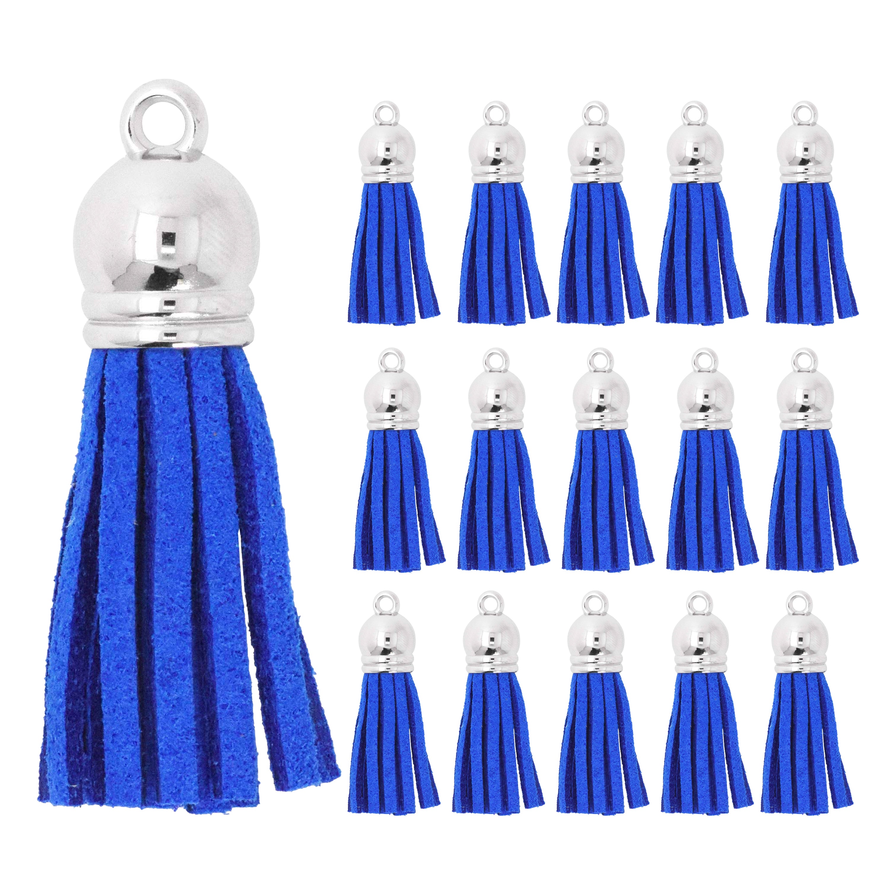 Mandala Crafts Faux Leather Suede Tassel with Loop for Keychains, Jewelry Making, Bookmarks, Books, Gifts, Pillows