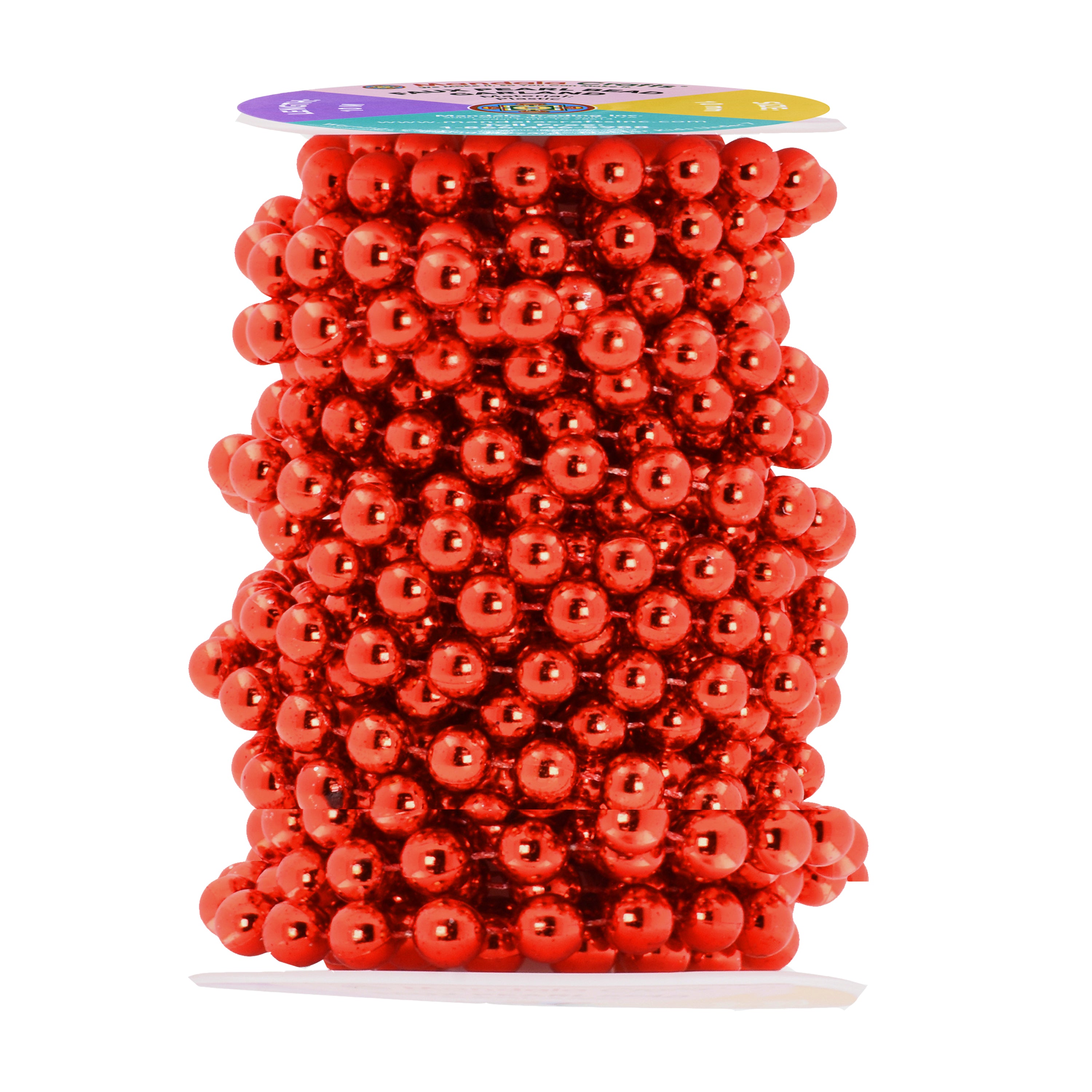 Mandala Crafts Faux Pearl Beads Garland Pearl Bead Roll String Strand for Wedding, Decorating, Trees, Crafts