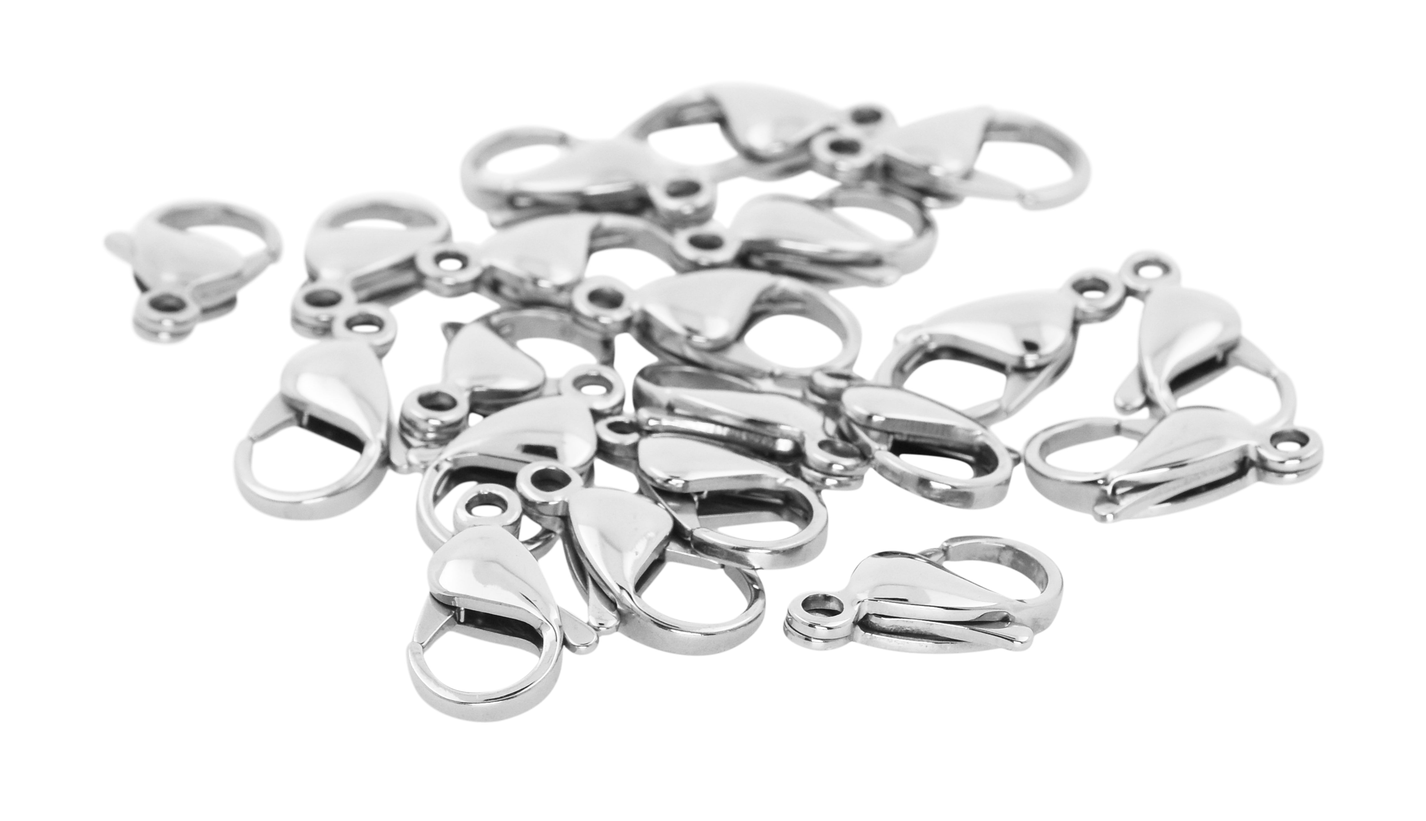 Mandala Crafts Lobster Claw Clasps for Jewelry Making - Stainless Steel Lobster Clasp Kit - Jewelry Clasps Lobster Clasps for Jewelry Making Necklace Bracelet Charm 100 PCs