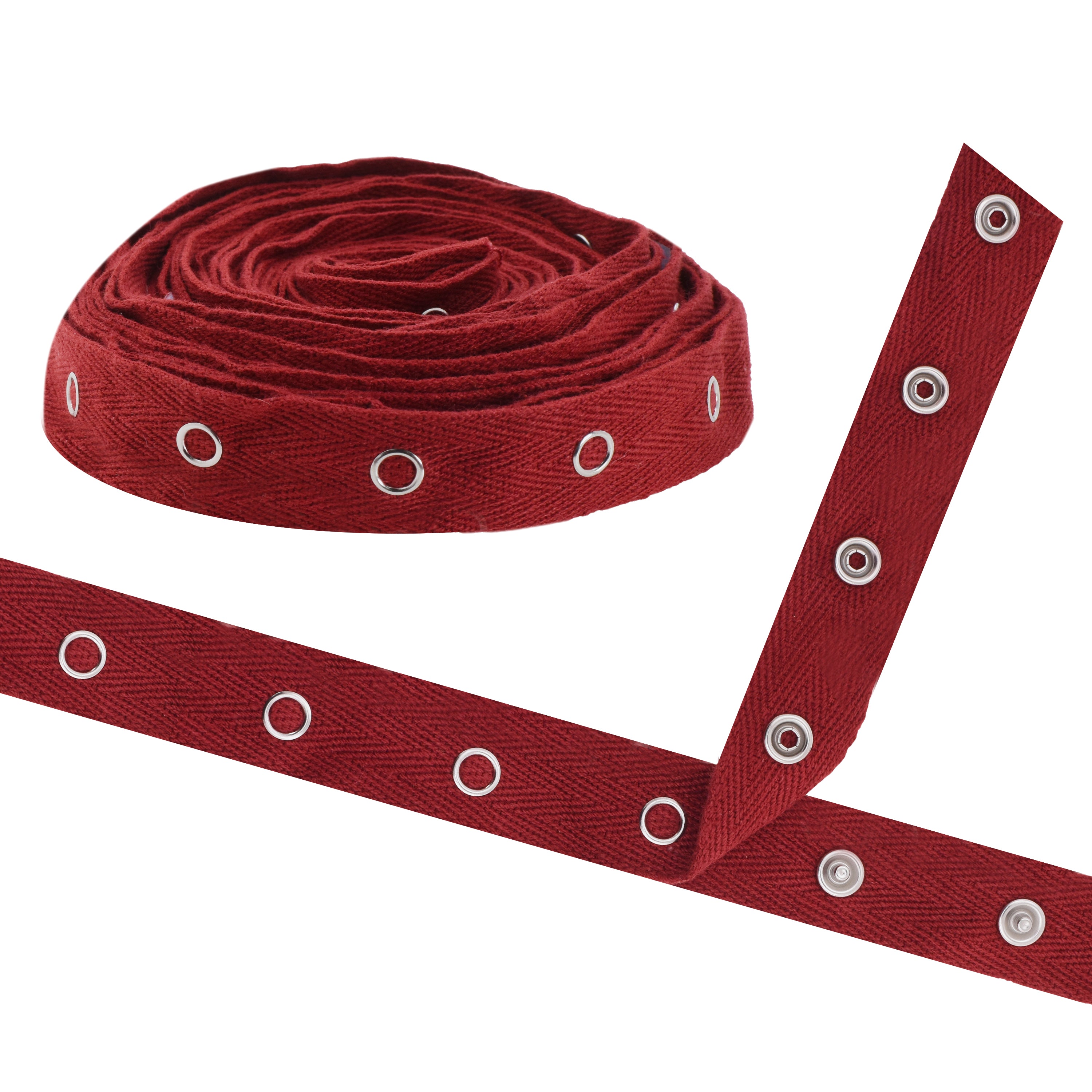 Mandala Crafts Metal Snap Tape for Sewing by Yard - Cotton Snap Button Trim Baby Snaps for Sewing - Fastener Button Strips Snap Tape for Baby Clothes 3 Yards Snap Tape