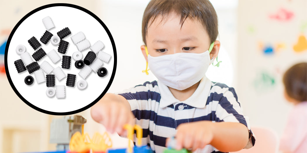 Mask Adjuster Elastic Cord Lock Tightener Clip Toggle Buckle for Adult Children Face Mask Adjustable Ear Loop Drawstring Pack of 200