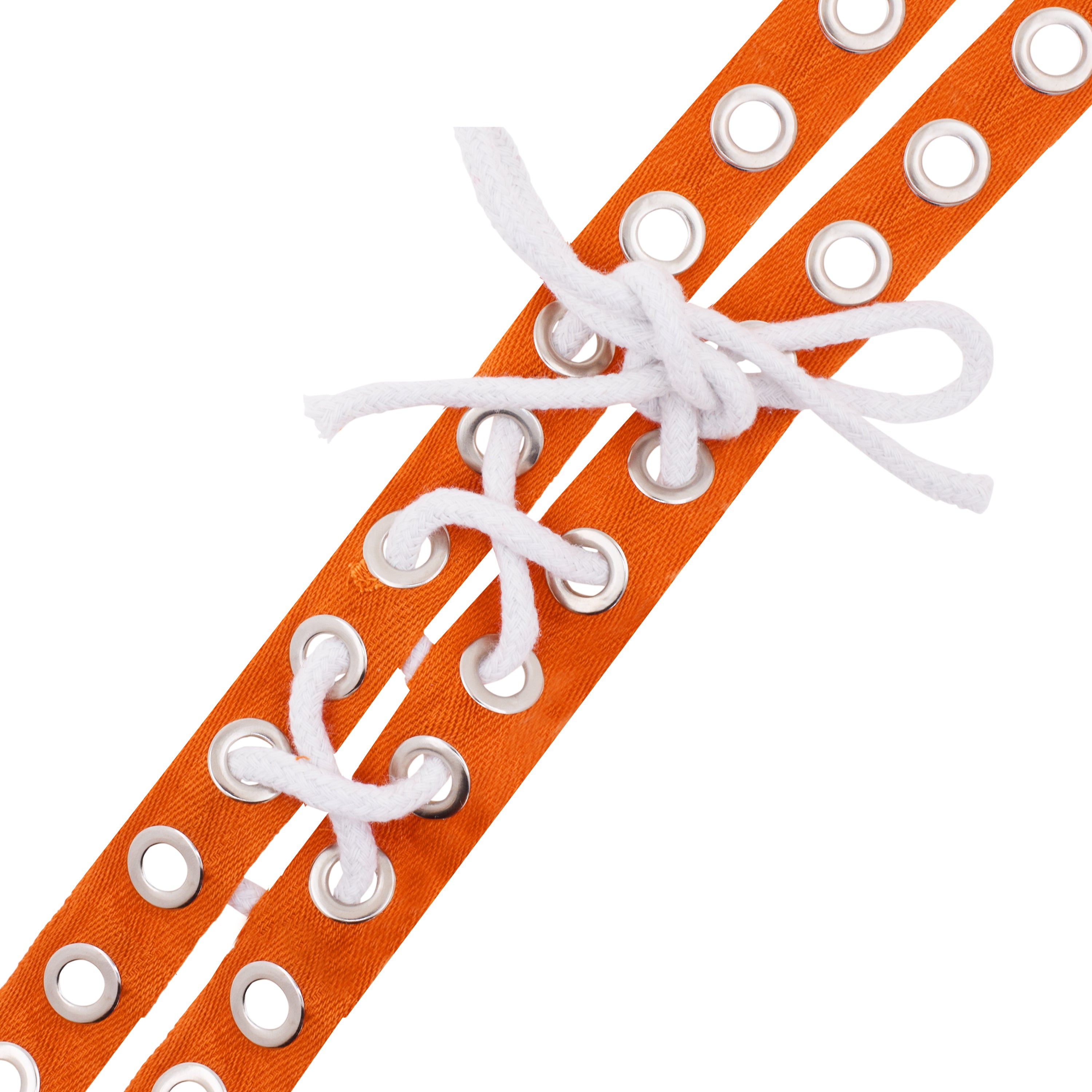 Silver Metal Eyelet Trim with Grommets - Eyelet Grommet Tape for Sewing - Eyelet Tape Strip Cotton Twill Tape by The Yard