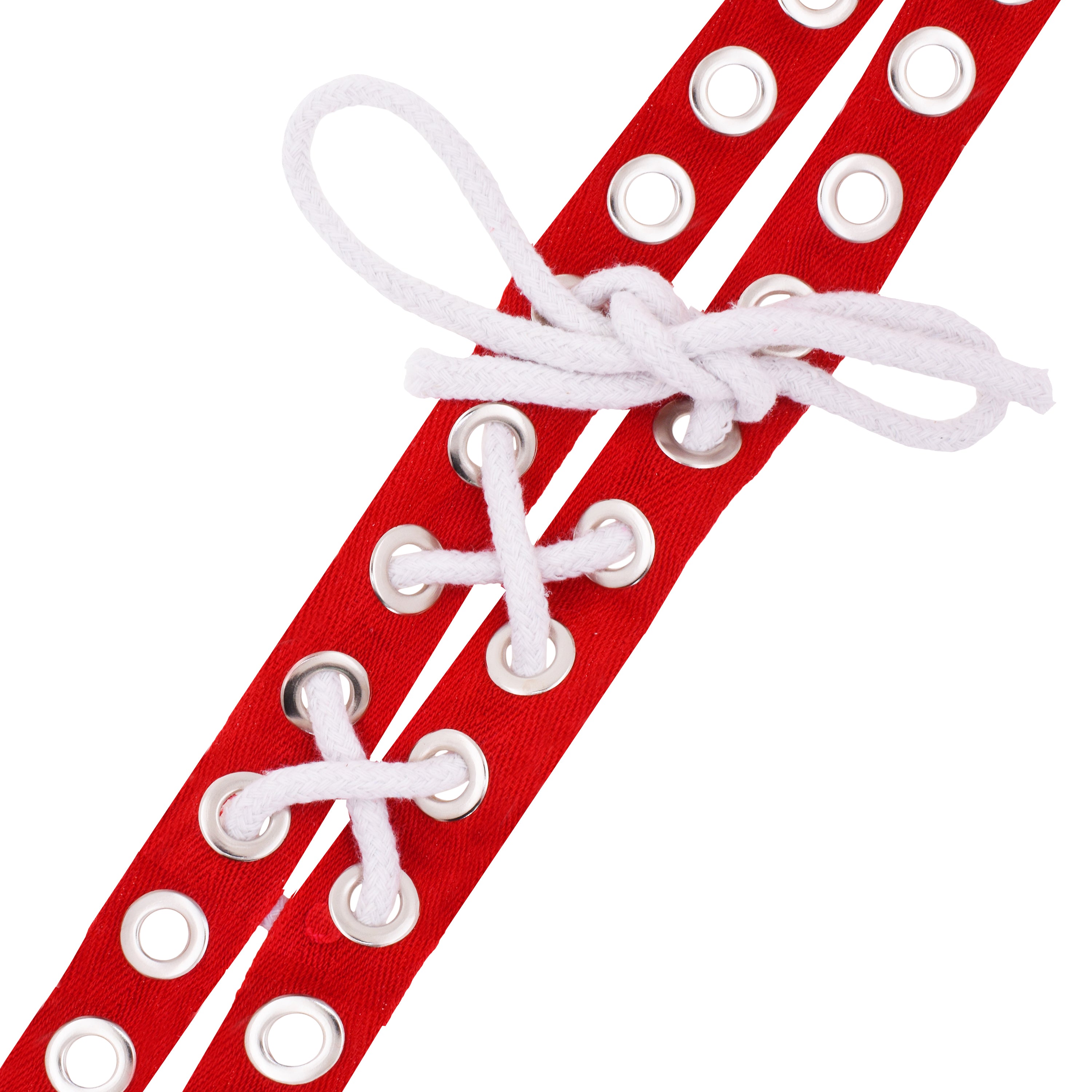 Silver Metal Eyelet Trim with Grommets - Eyelet Grommet Tape for Sewing - Eyelet Tape Strip Cotton Twill Tape by The Yard