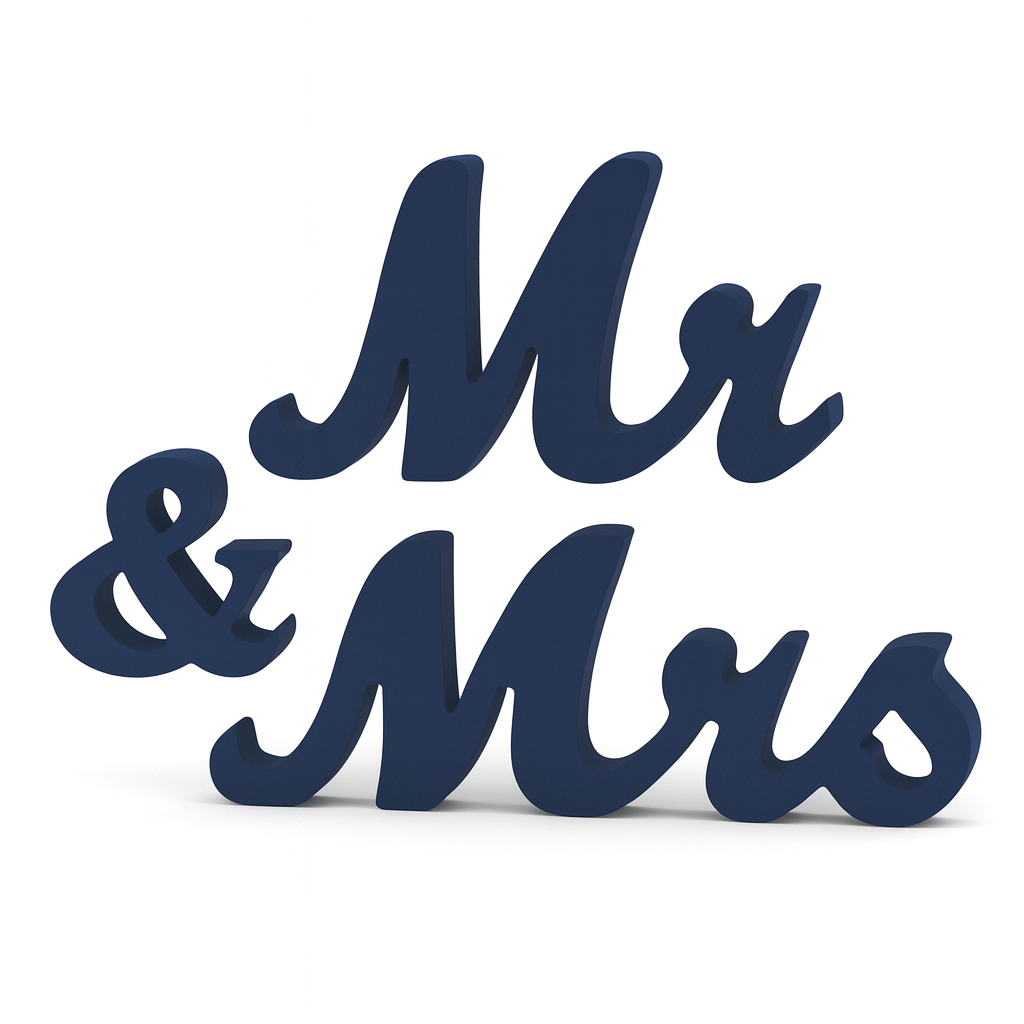 Mr. and Mrs. Sign for Wedding Party Decorations, Sweetheart Table Centerpiece, Photo Prop, Bridal Shower Gift