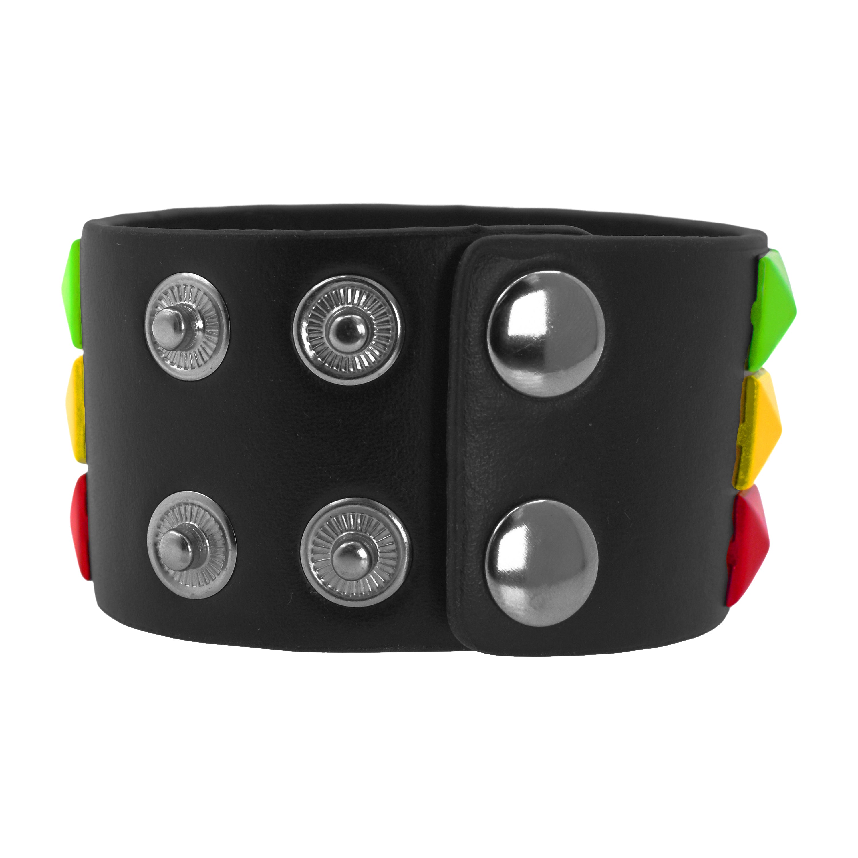 Leather Womens Mens Rasta Bracelet Set - Rasta Wrap Boho Mens Hippy Bracelet - Jamaican Reggae Bracelet Black Green Yellow Red Bohemian Hippie Wristband