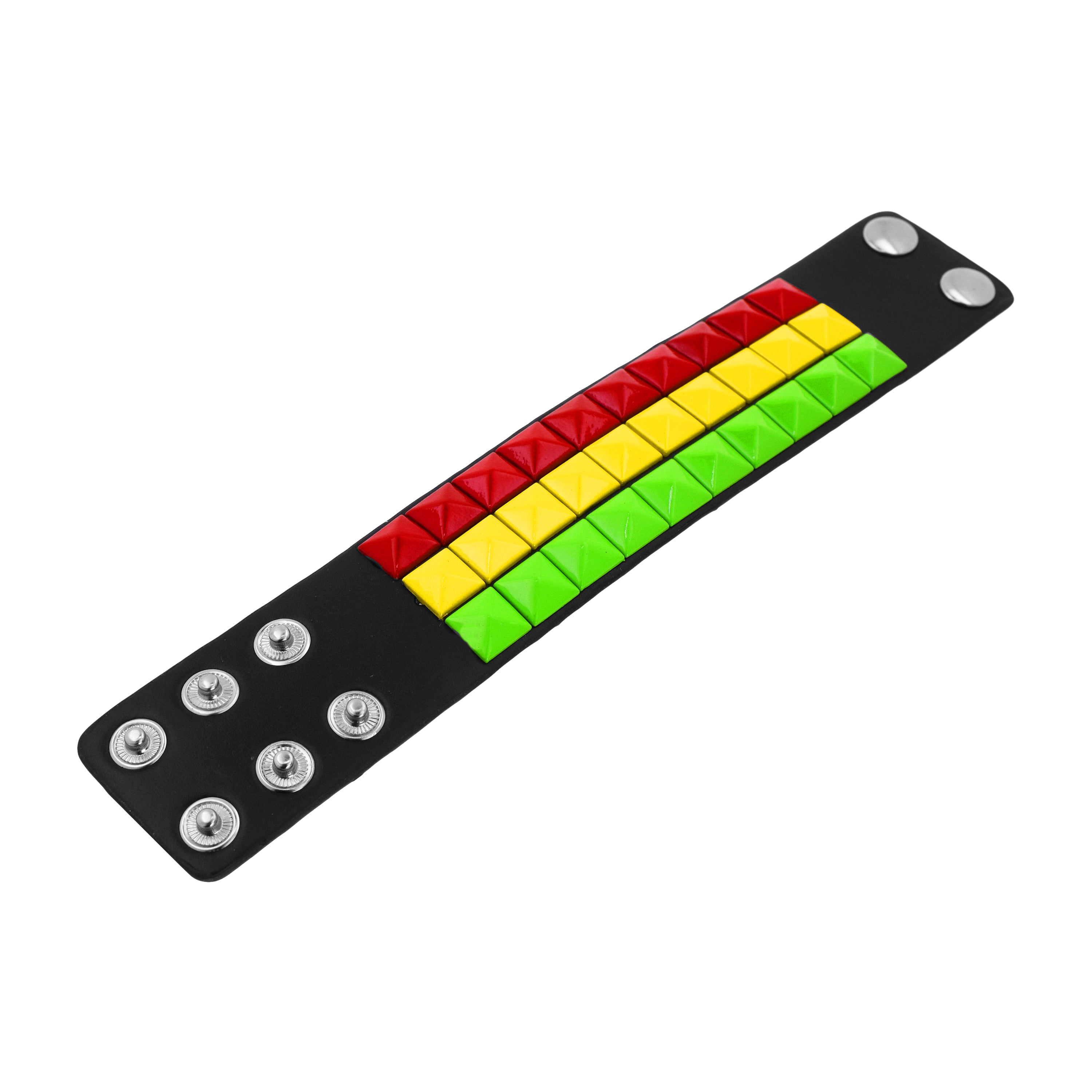 Leather Womens Mens Rasta Bracelet Set - Rasta Wrap Boho Mens Hippy Bracelet - Jamaican Reggae Bracelet Black Green Yellow Red Bohemian Hippie Wristband