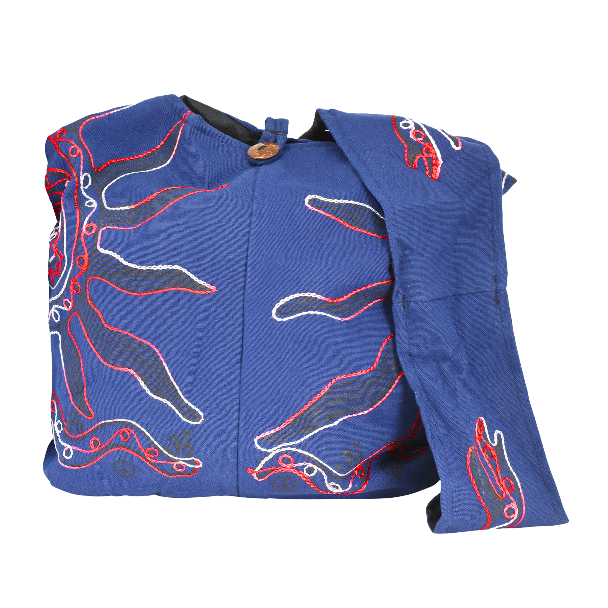 Hippie Bag Indie Style Hippie Crossbody Bag - Bohemian Sling Shoulder Bag Sun Symbol