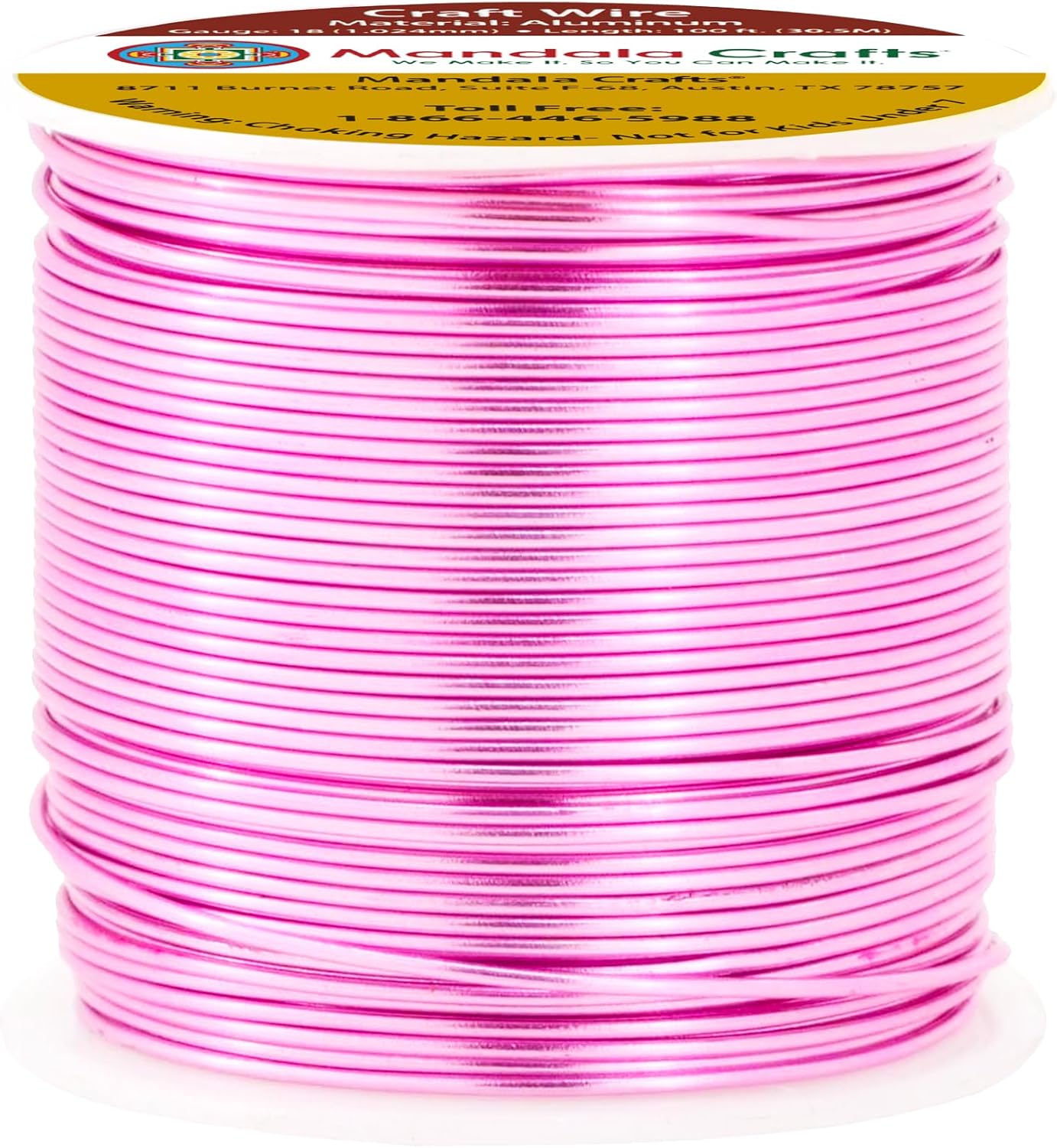 18 Gauge Anodized Aluminum Craft Wire for Jewelry Making - Bendable Flexible Crafting Wire 18 Gauge Wire Colored for Bonsai - Armature Wire for Sculpting - 100 feet
