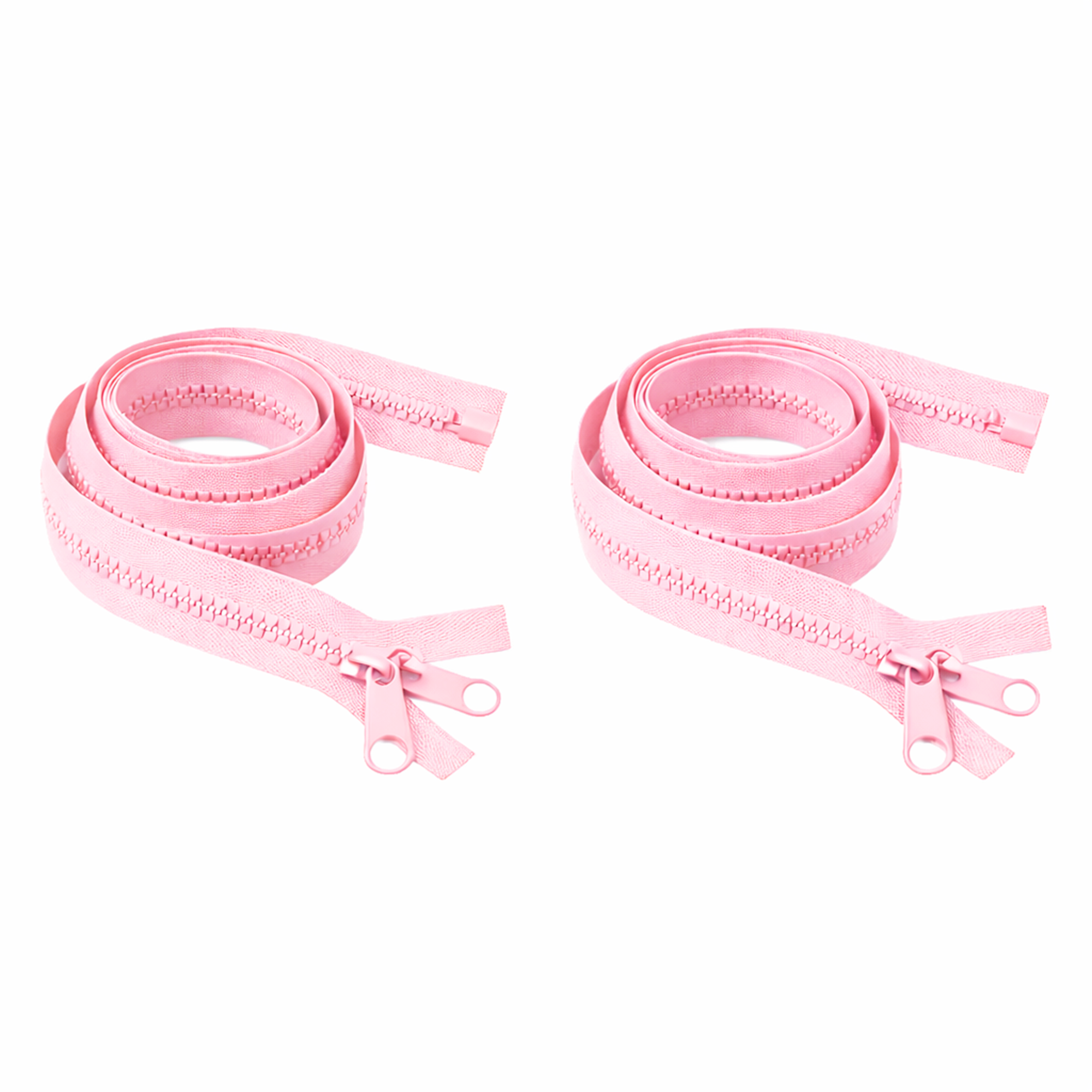 #5 Heavy Duty Zipper Separating Plastic Zipper with Double Pull Tab Slider for Sewing Sleeping Bag Boat Cover Trampoline Dog Bag Tent by Mandala Crafts 2 PCs