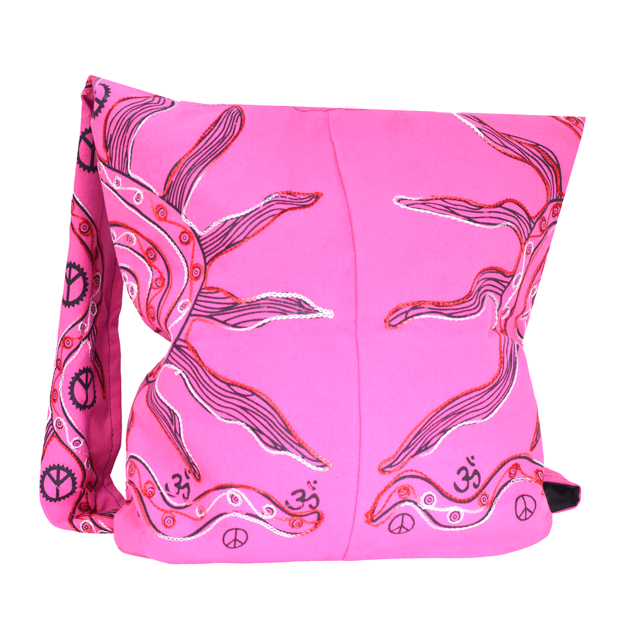 Hippie Bag Indie Style Hippie Crossbody Bag - Bohemian Sling Shoulder Bag Sun Symbol