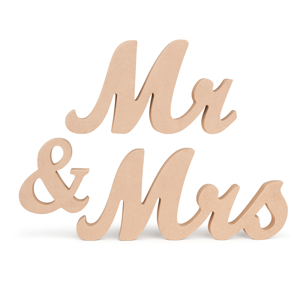 Mr. and Mrs. Sign for Wedding Party Decorations, Sweetheart Table Centerpiece, Photo Prop, Bridal Shower Gift