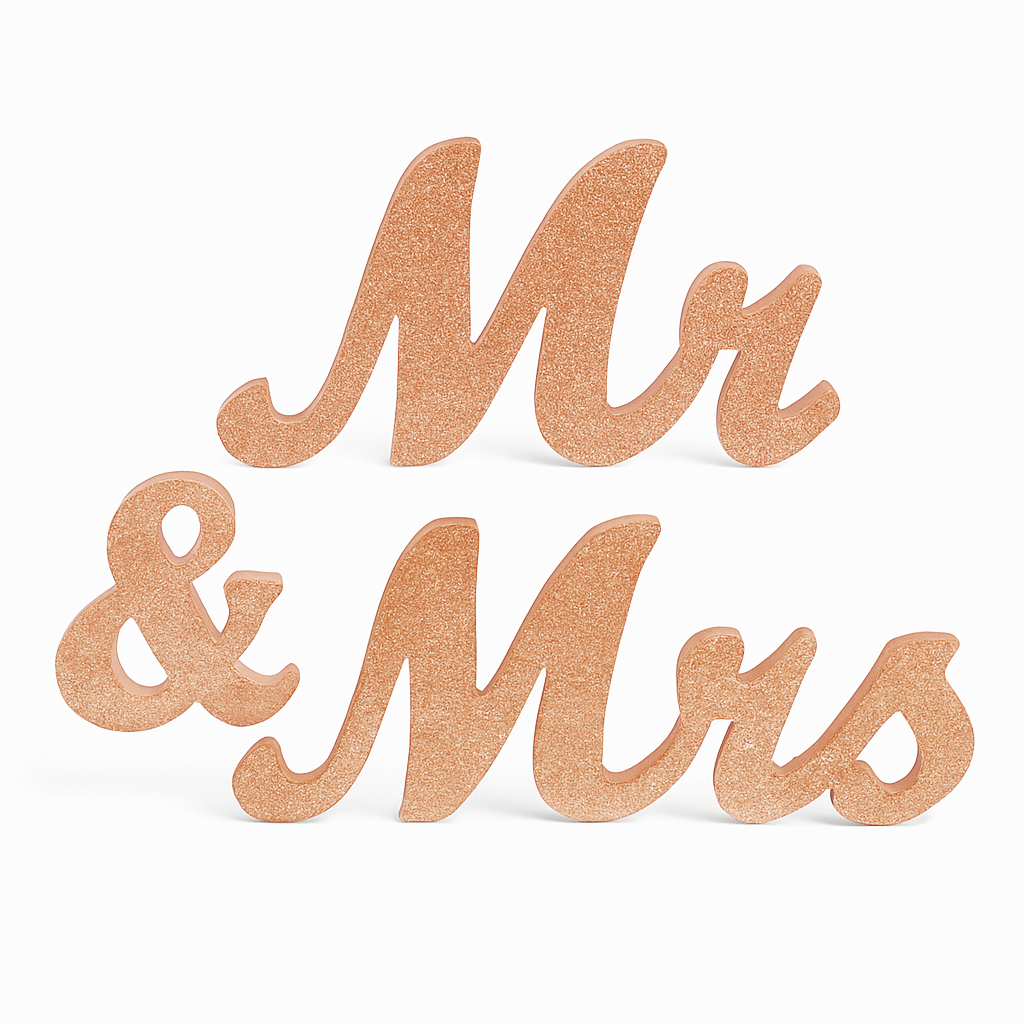 Mr. and Mrs. Sign for Wedding Party Decorations, Sweetheart Table Centerpiece, Photo Prop, Bridal Shower Gift