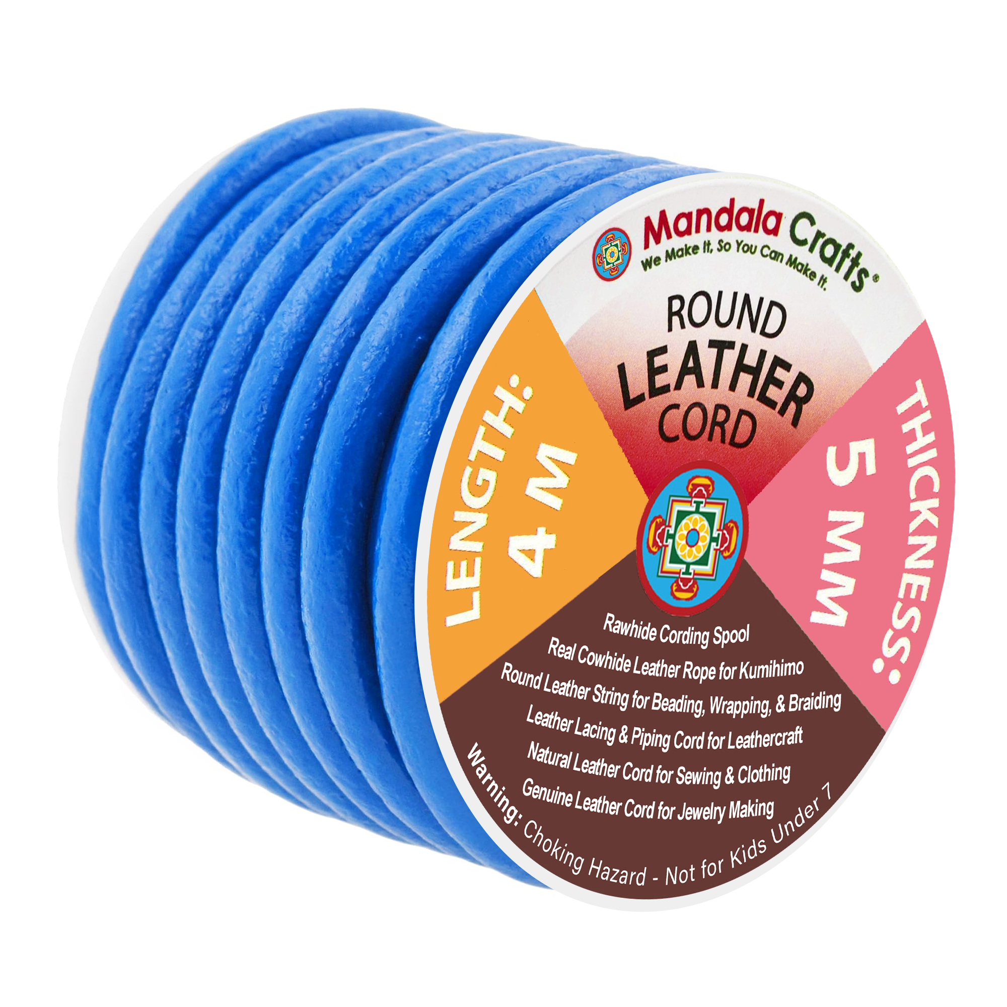 Round Cowhide Genuine Leather String Cord, Natural Rawhide Rope for Jewelry Making, Kumihimo Braiding, Shoelaces