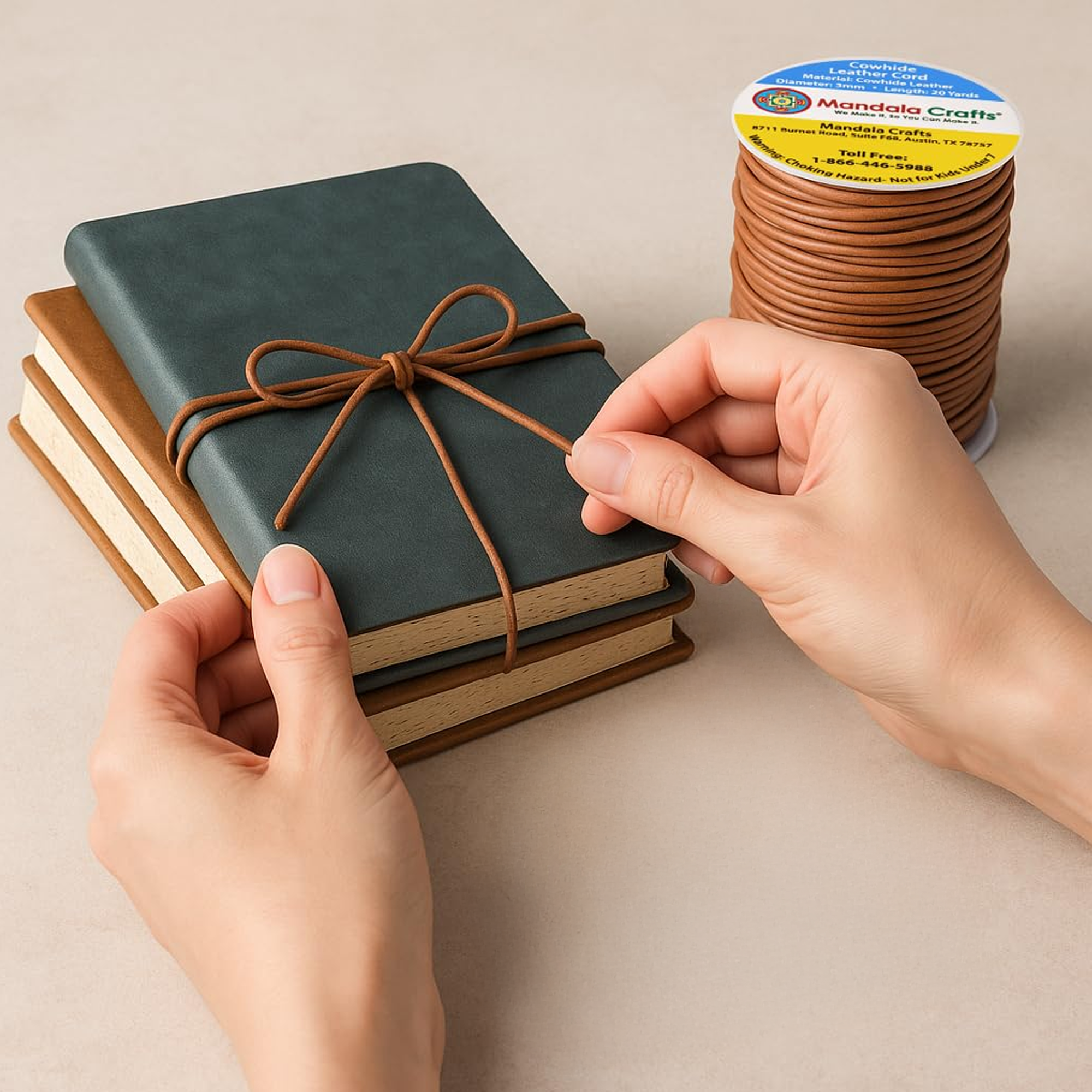 Round Cowhide Genuine Leather String Cord, Natural Rawhide Rope for Jewelry Making, Kumihimo Braiding, Shoelaces