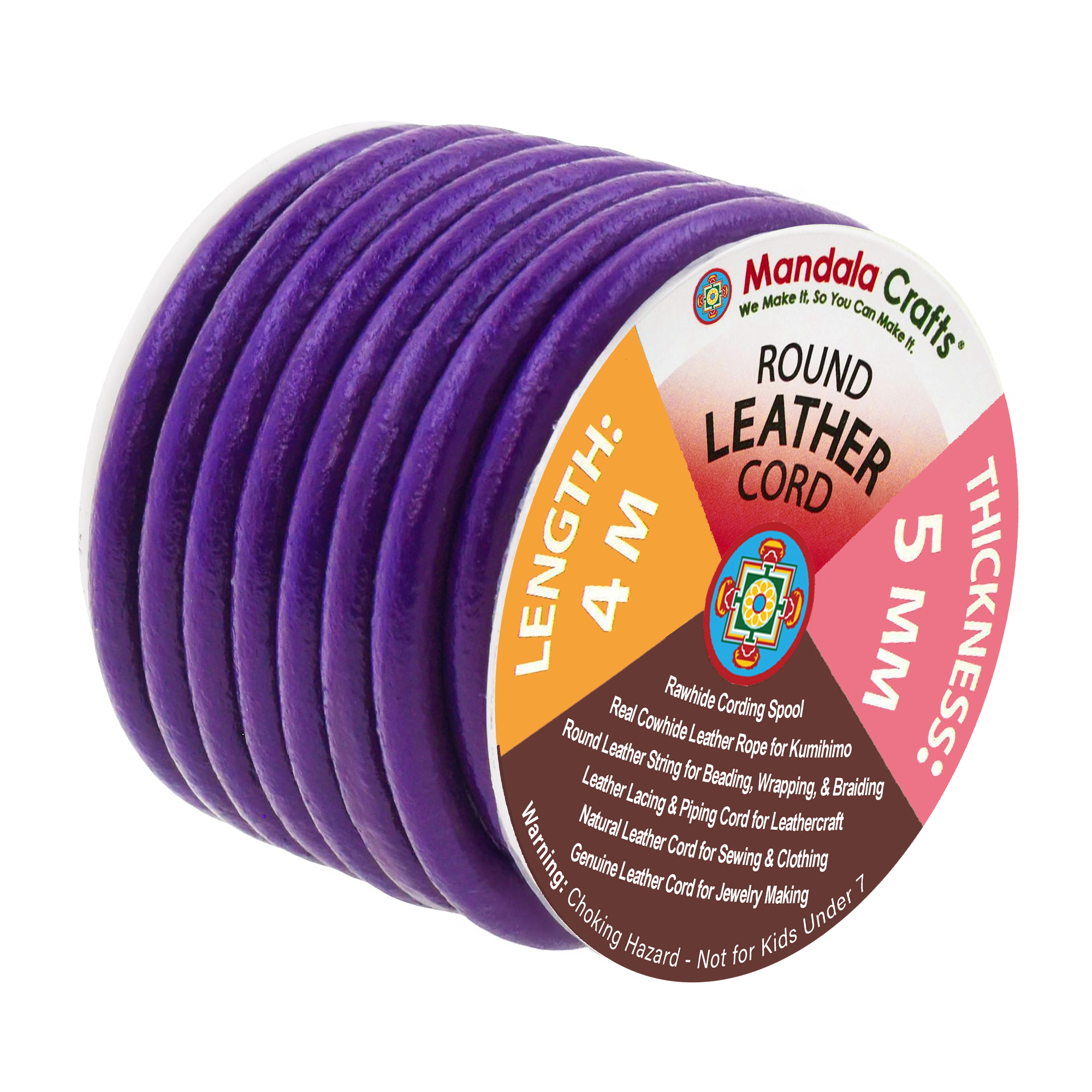 Round Cowhide Genuine Leather String Cord, Natural Rawhide Rope for Jewelry Making, Kumihimo Braiding, Shoelaces