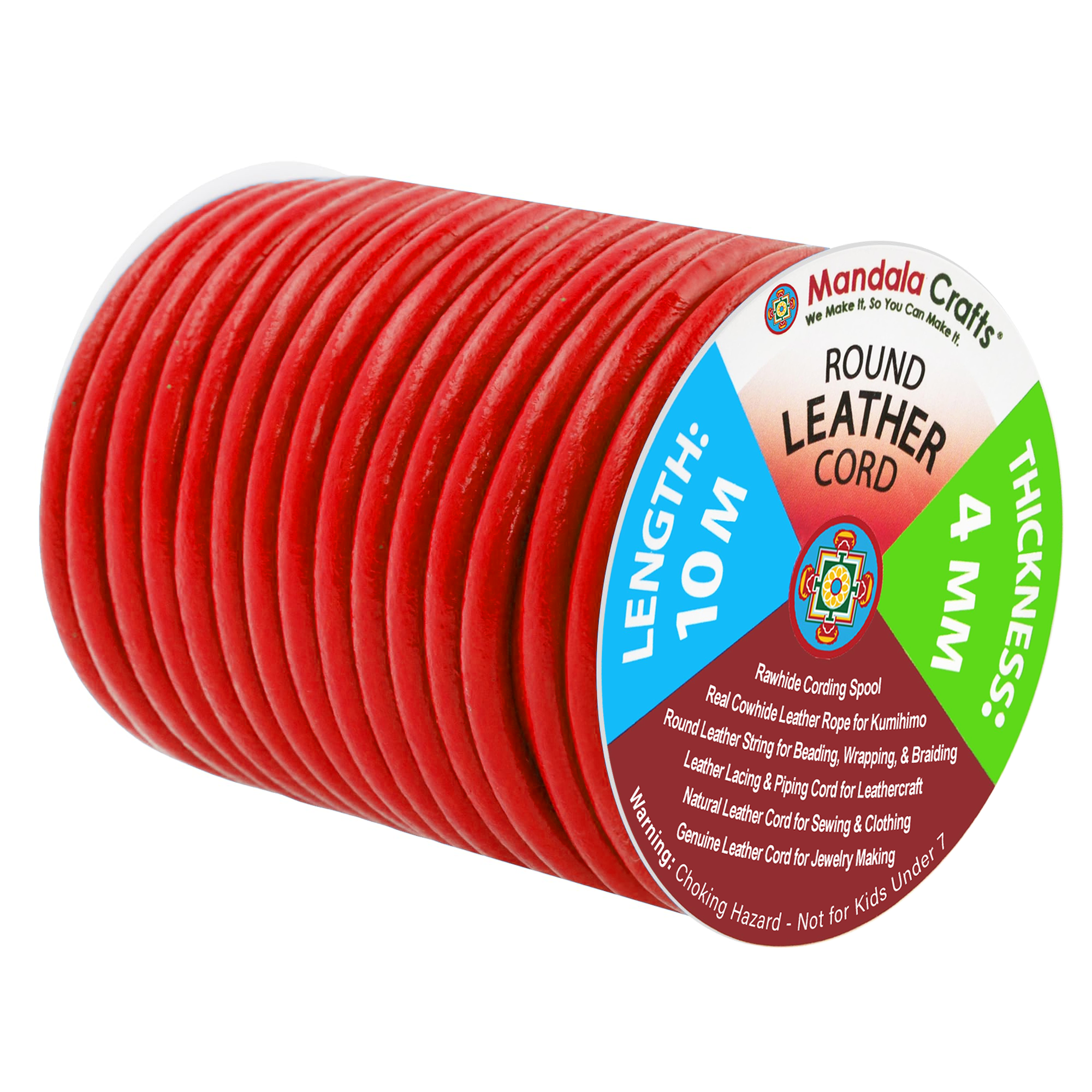 Round Cowhide Genuine Leather String Cord, Natural Rawhide Rope for Jewelry Making, Kumihimo Braiding, Shoelaces