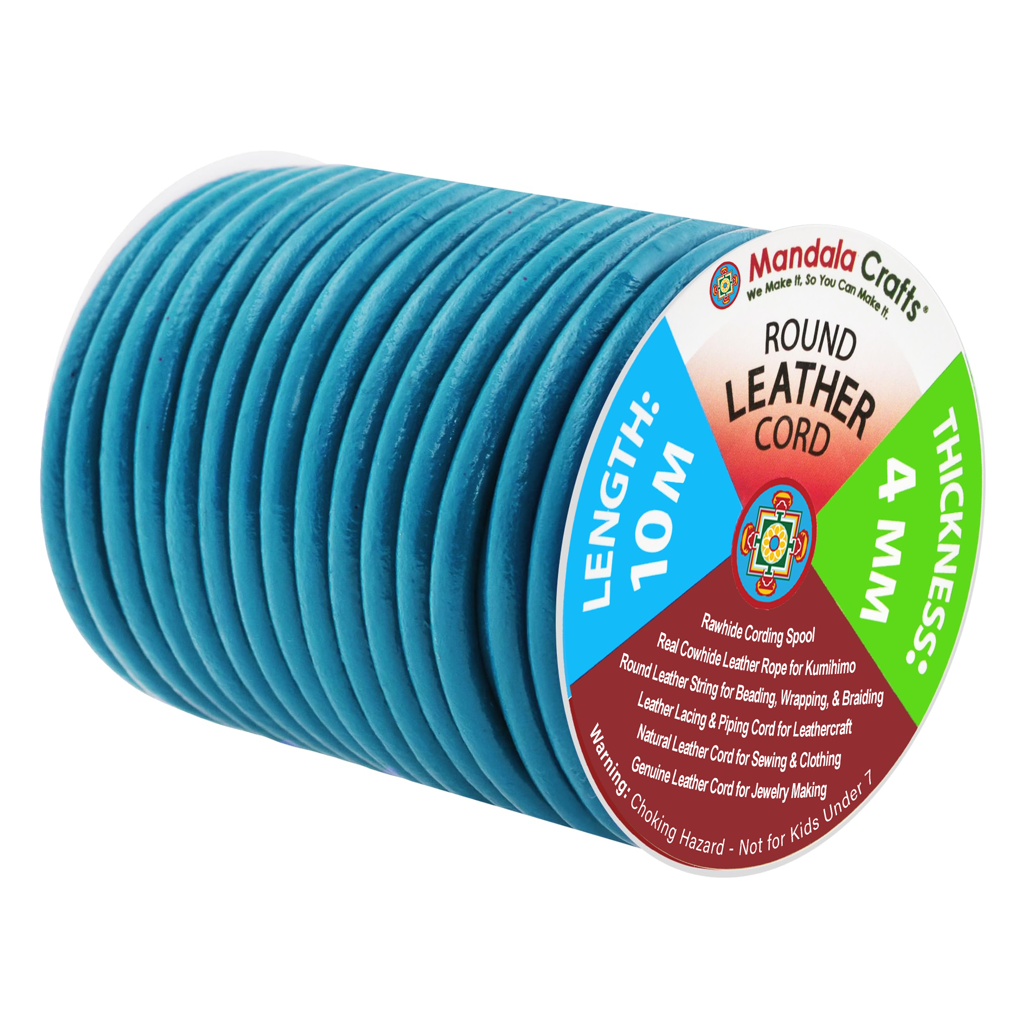 Round Cowhide Genuine Leather String Cord, Natural Rawhide Rope for Jewelry Making, Kumihimo Braiding, Shoelaces