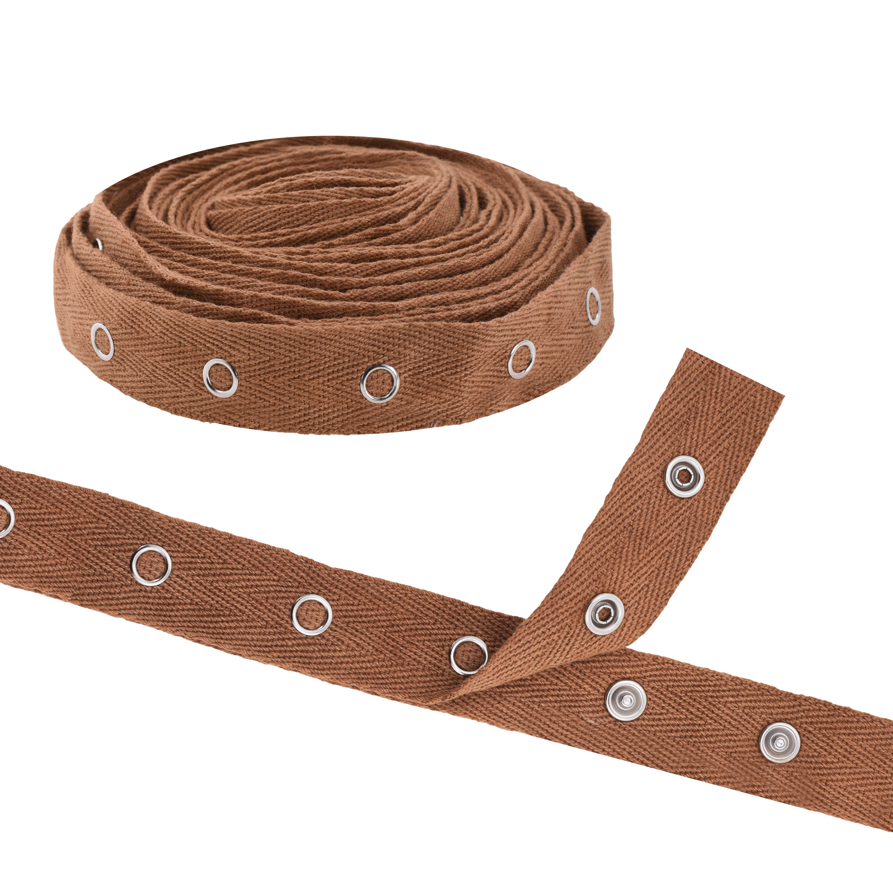 Mandala Crafts Metal Snap Tape for Sewing by Yard - Cotton Snap Button Trim Baby Snaps for Sewing - Fastener Button Strips Snap Tape for Baby Clothes 3 Yards Snap Tape