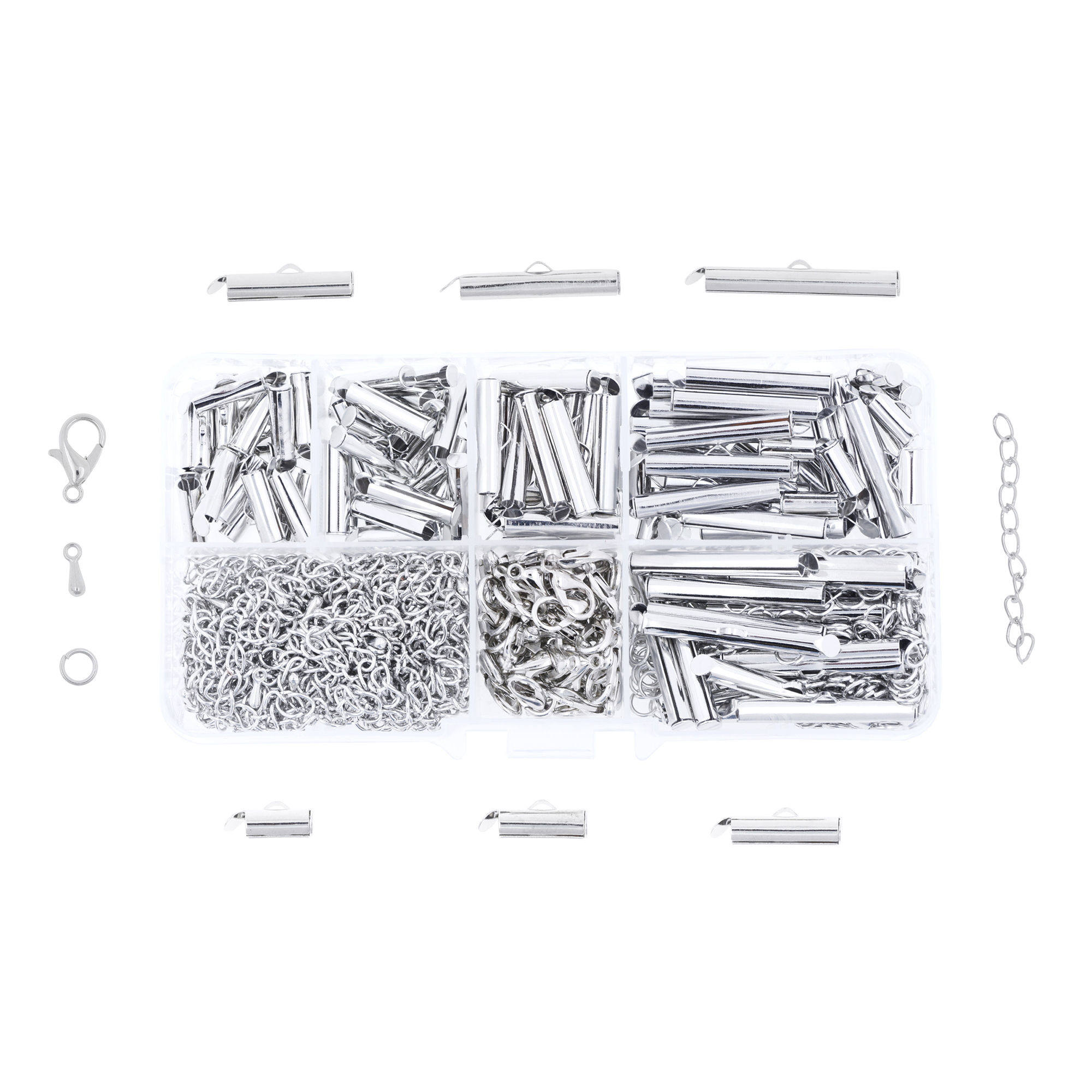 Slider Clasp for Bead Looms, Slide Tube End Bar Finding Kit for Seed Bead Jewelry Making and Beading; by Mandala Crafts