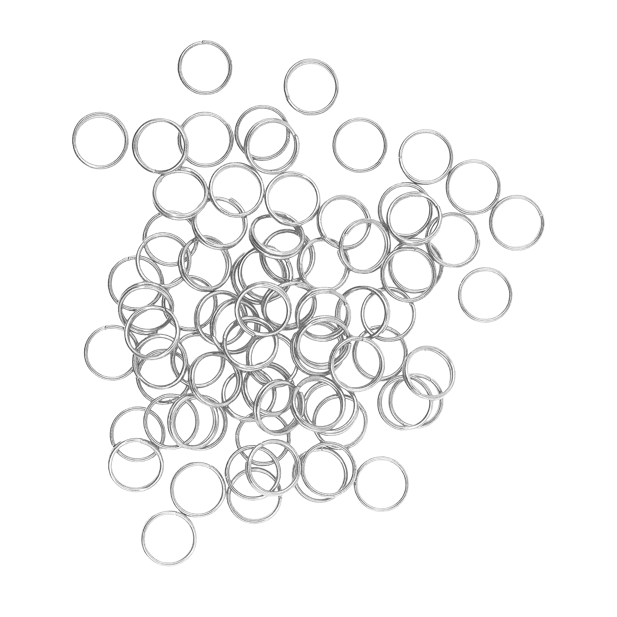 Small Key Rings for Crafts - Assorted Double Jump Rings Mini Split Rings for Jewelry Making - Double Split Rings Assorted Small Keychain Rings Set