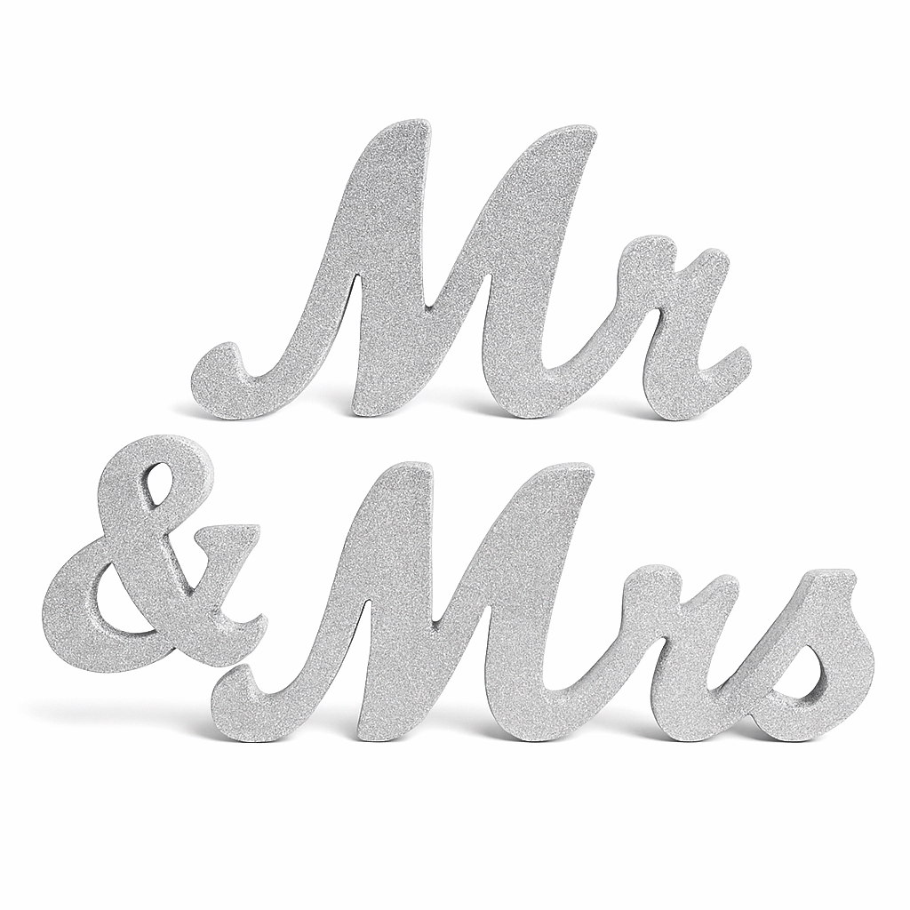 Mr. and Mrs. Sign for Wedding Party Decorations, Sweetheart Table Centerpiece, Photo Prop, Bridal Shower Gift