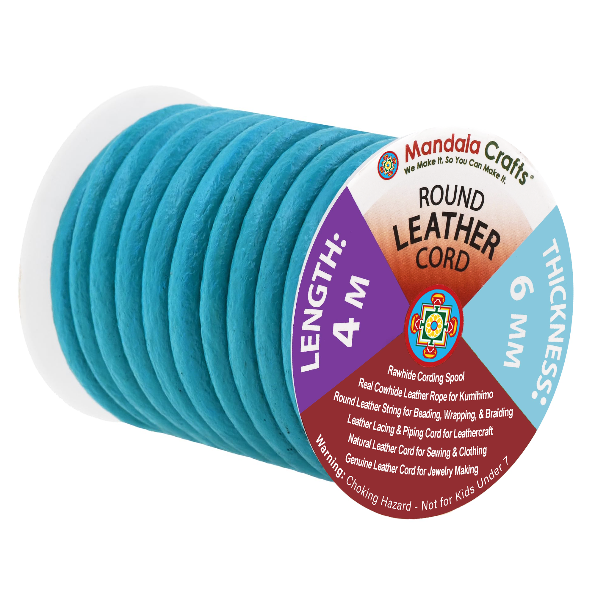 Round Cowhide Genuine Leather String Cord, Natural Rawhide Rope for Jewelry Making, Kumihimo Braiding, Shoelaces