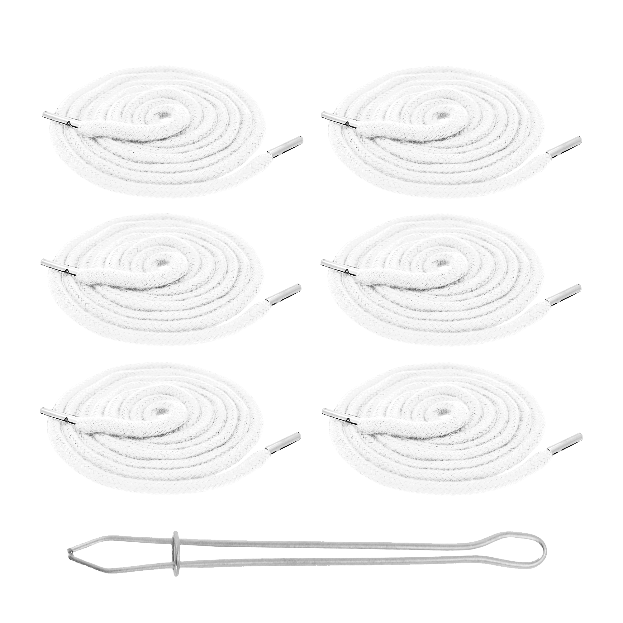 Drawstring Cord Drawstring Replacement, 6 PCs 55 Inch Drawcord Replacement Drawstring Threader, Draw Cord Hoodie String Replacement
