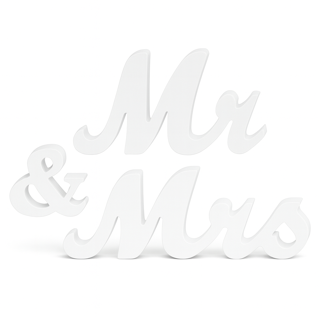 Mr. and Mrs. Sign for Wedding Party Decorations, Sweetheart Table Centerpiece, Photo Prop, Bridal Shower Gift