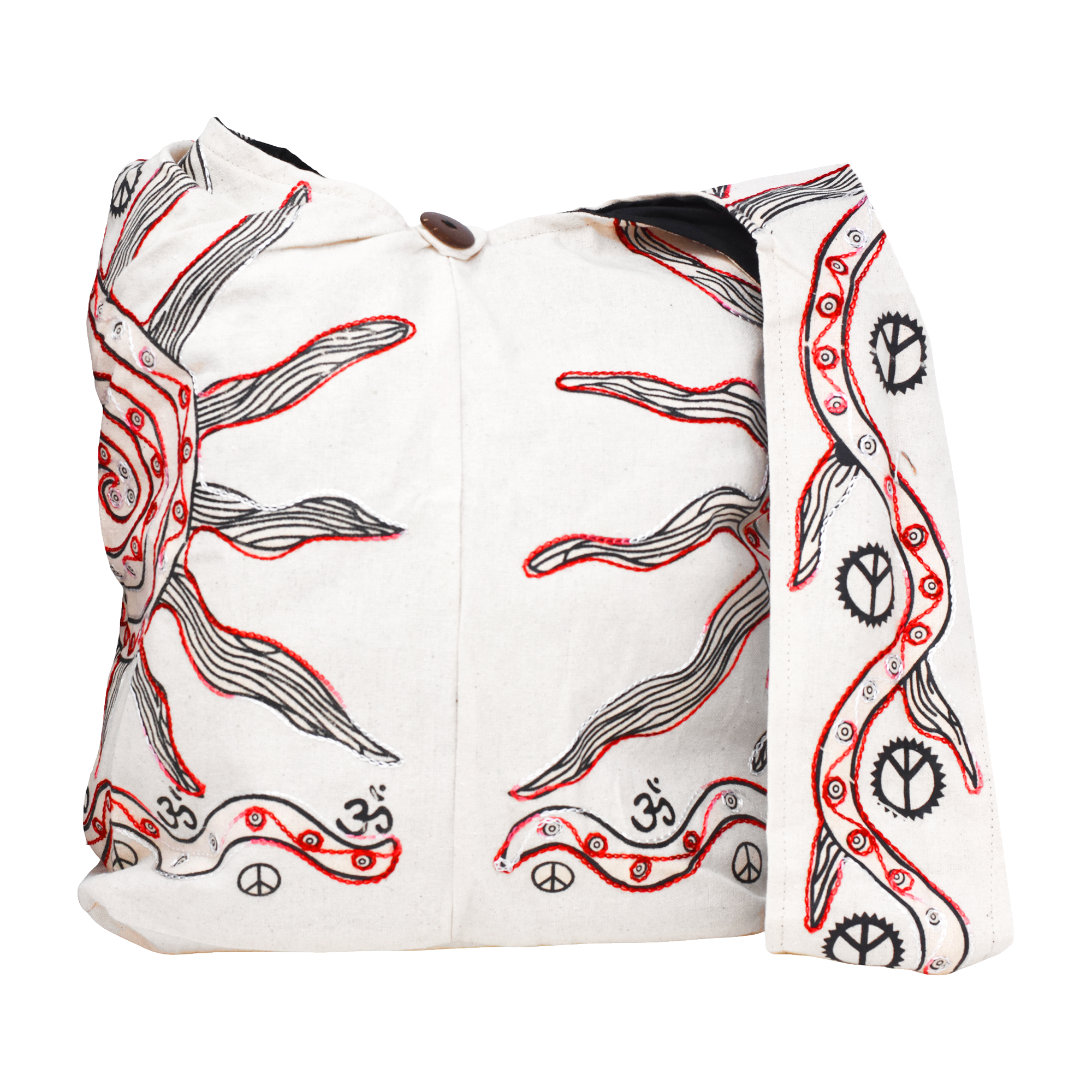 Hippie Bag Indie Style Hippie Crossbody Bag - Bohemian Sling Shoulder Bag Sun Symbol