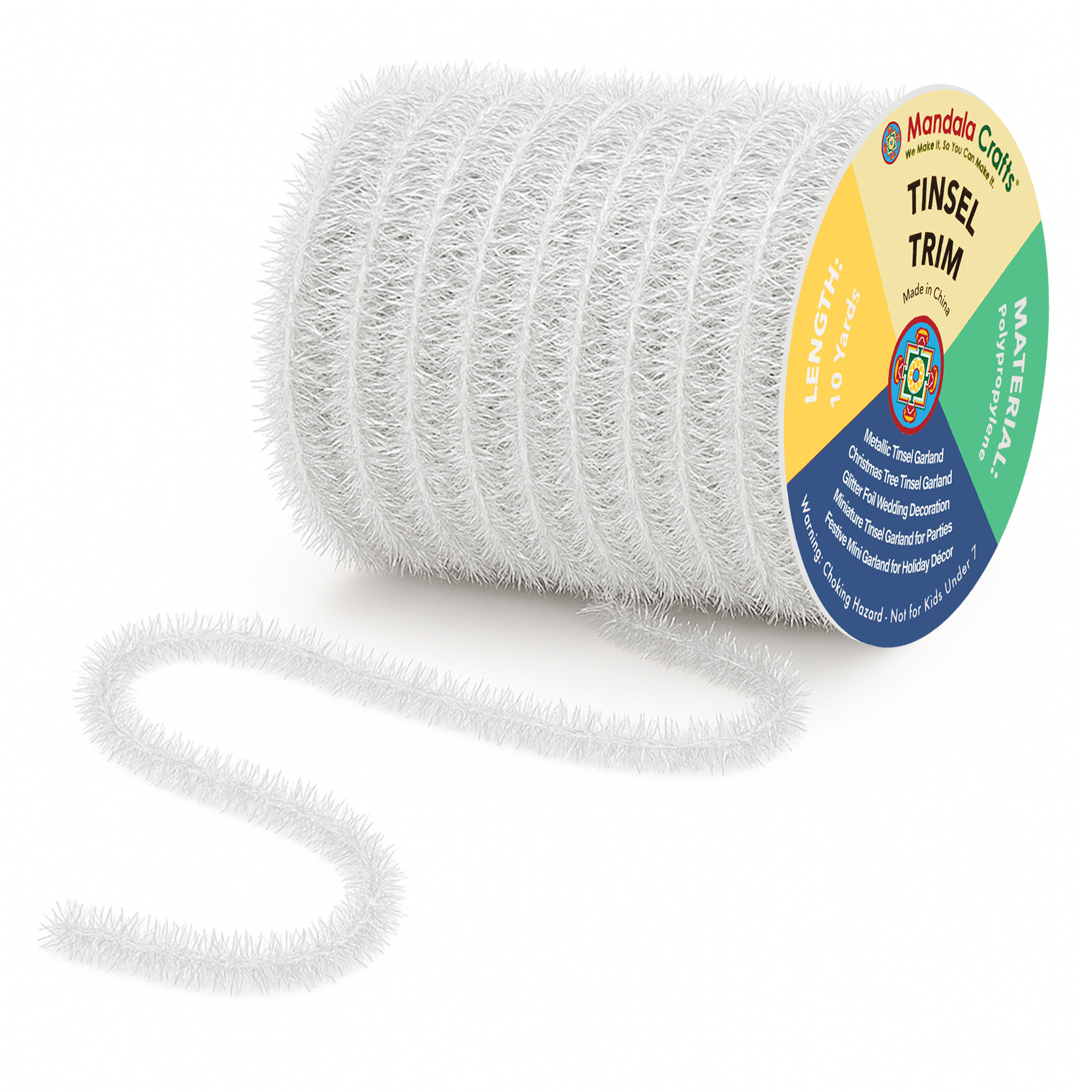 Tinsel Garland Décor Thin Tinsel Ribbon Metallic Mini Garland with Wire for Christmas Tree Decoration Wedding Birthday Party Supplies