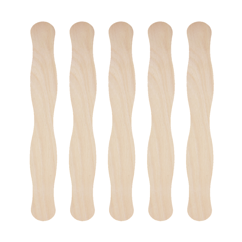 Fan Handle, Craft Stick, Wooden Paddle Kit for Wedding, Program, Auction Bidding, Paint, Popsicle; Jumbo Pack by Mandala Crafts