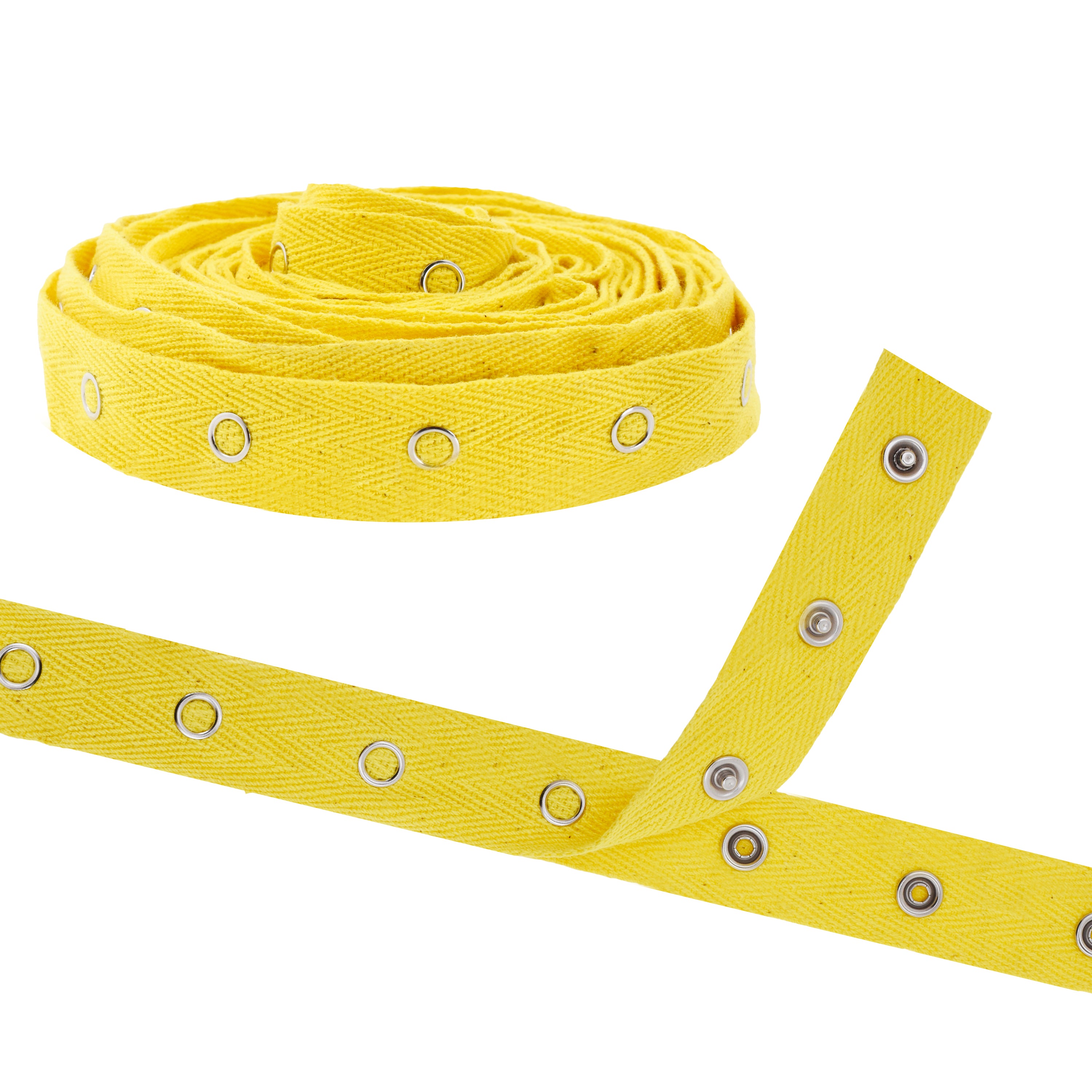 Mandala Crafts Metal Snap Tape for Sewing by Yard - Cotton Snap Button Trim Baby Snaps for Sewing - Fastener Button Strips Snap Tape for Baby Clothes 3 Yards Snap Tape