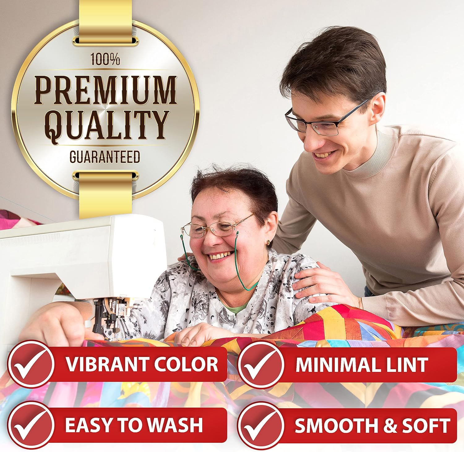 Mandala Crafts Mercerized Cotton Thread for Sewing Machine Hand Sewing - 50WT Cotton Cone Sewing Thread - 50S/2 Machine Quilting Thread Cotton Embroidery Thread