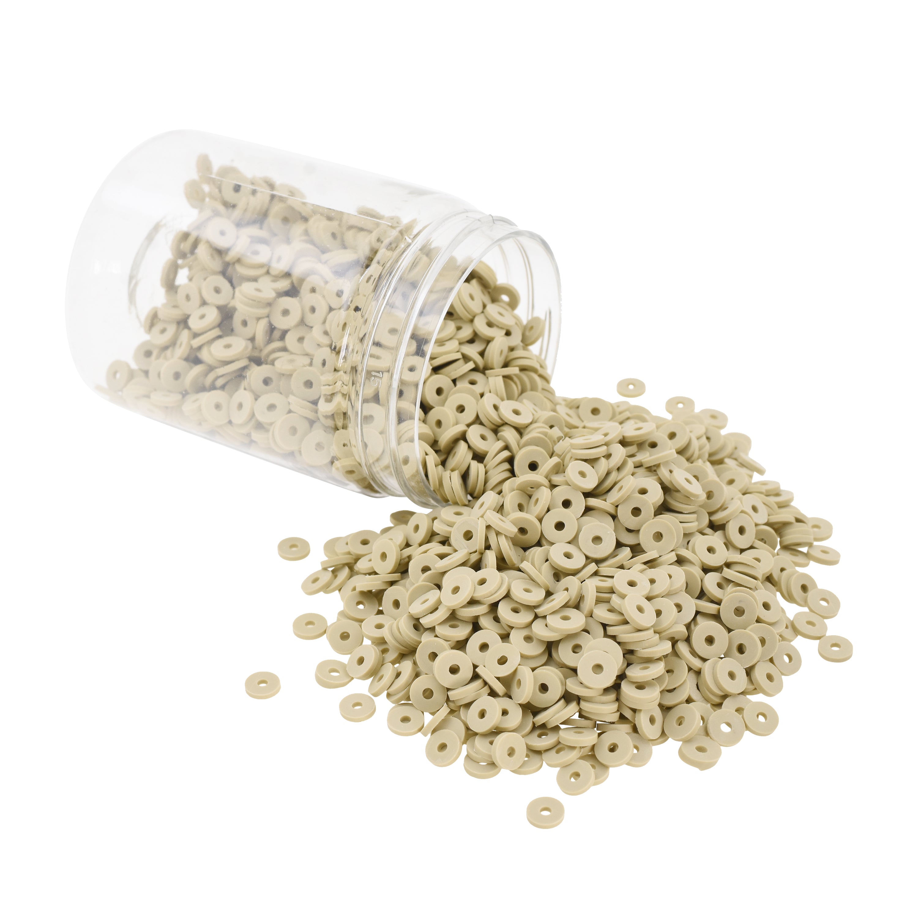 Flat Round Polymer Clay Beads for Jewelry Making Clay Heishi Beads Flat Beads - Disc Beads for Spacer Necklace Bracelet Earrings 4mm 6mm 8mm