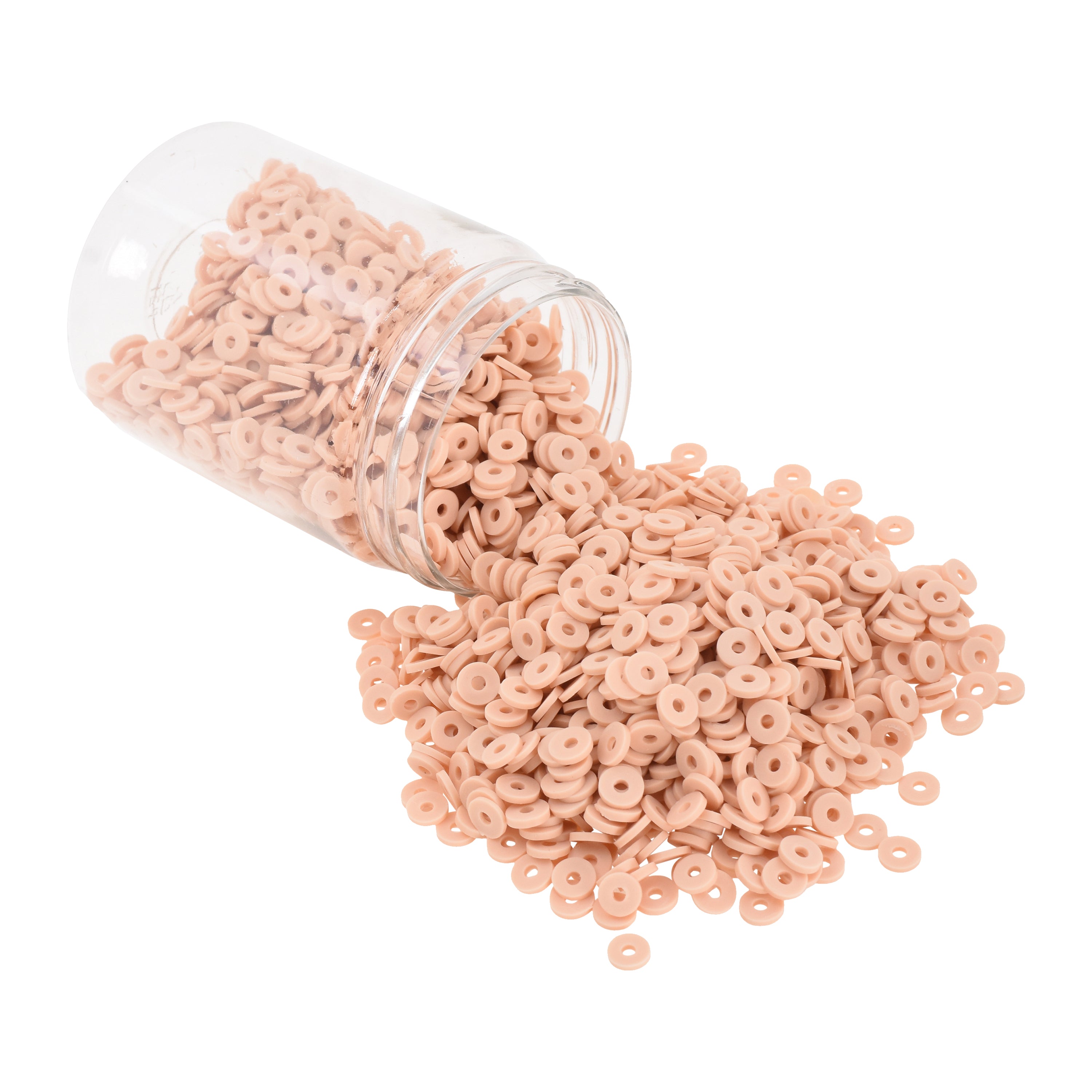 Flat Round Polymer Clay Beads for Jewelry Making Clay Heishi Beads Flat Beads - Disc Beads for Spacer Necklace Bracelet Earrings 4mm 6mm 8mm