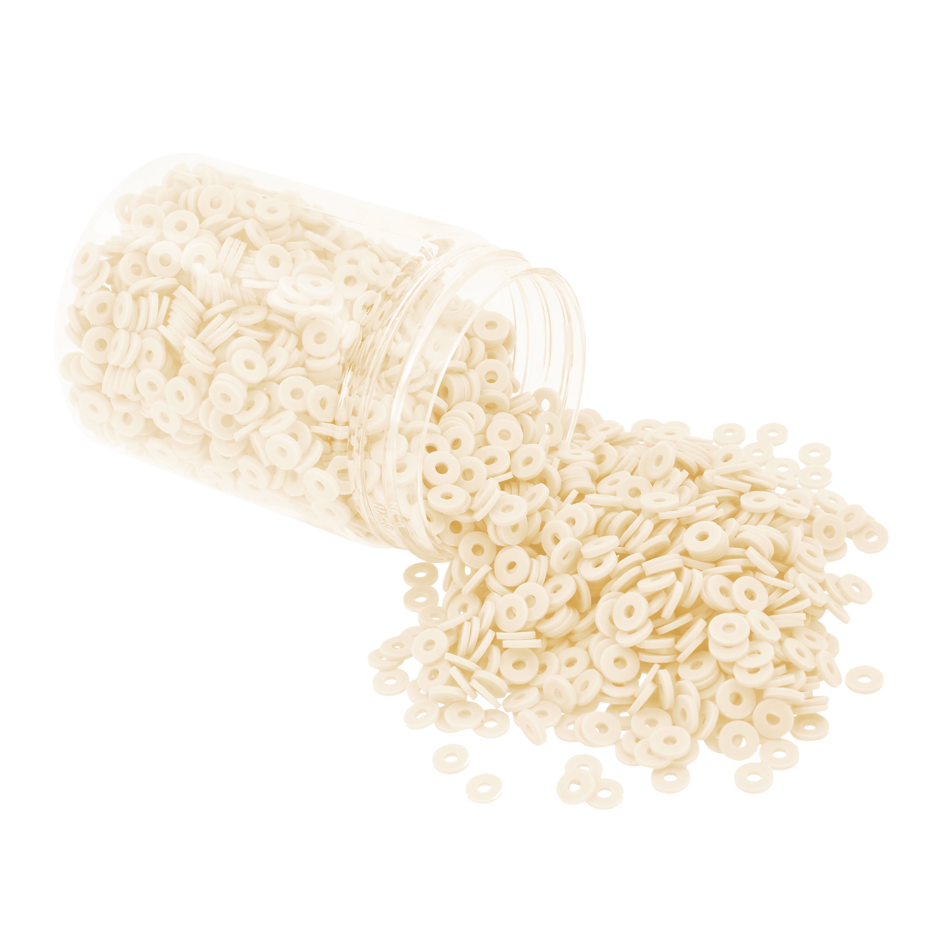 Flat Round Polymer Clay Beads for Jewelry Making Clay Heishi Beads Flat Beads - Disc Beads for Spacer Necklace Bracelet Earrings 4mm 6mm 8mm