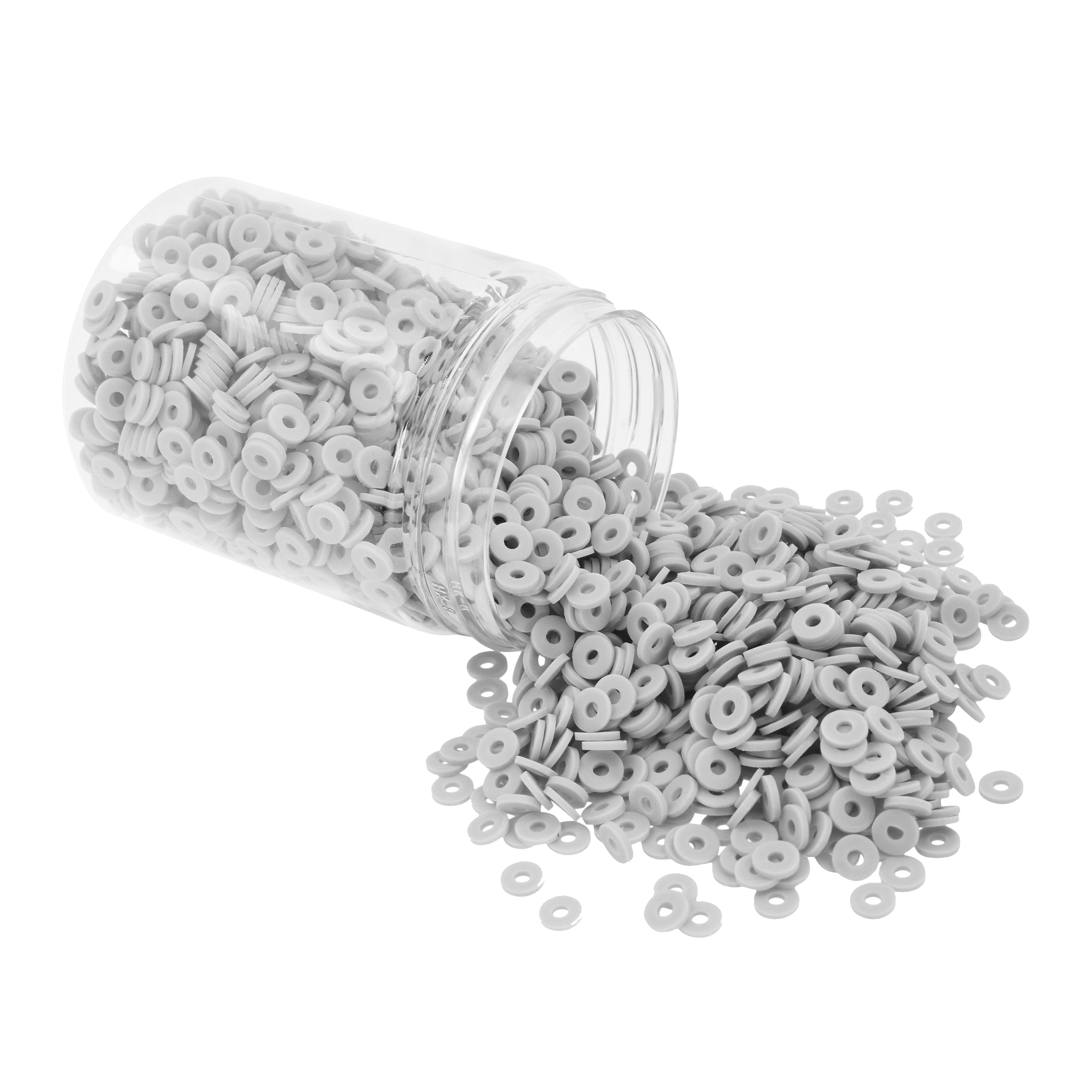 Flat Round Polymer Clay Beads for Jewelry Making Clay Heishi Beads Flat Beads - Disc Beads for Spacer Necklace Bracelet Earrings 4mm 6mm 8mm