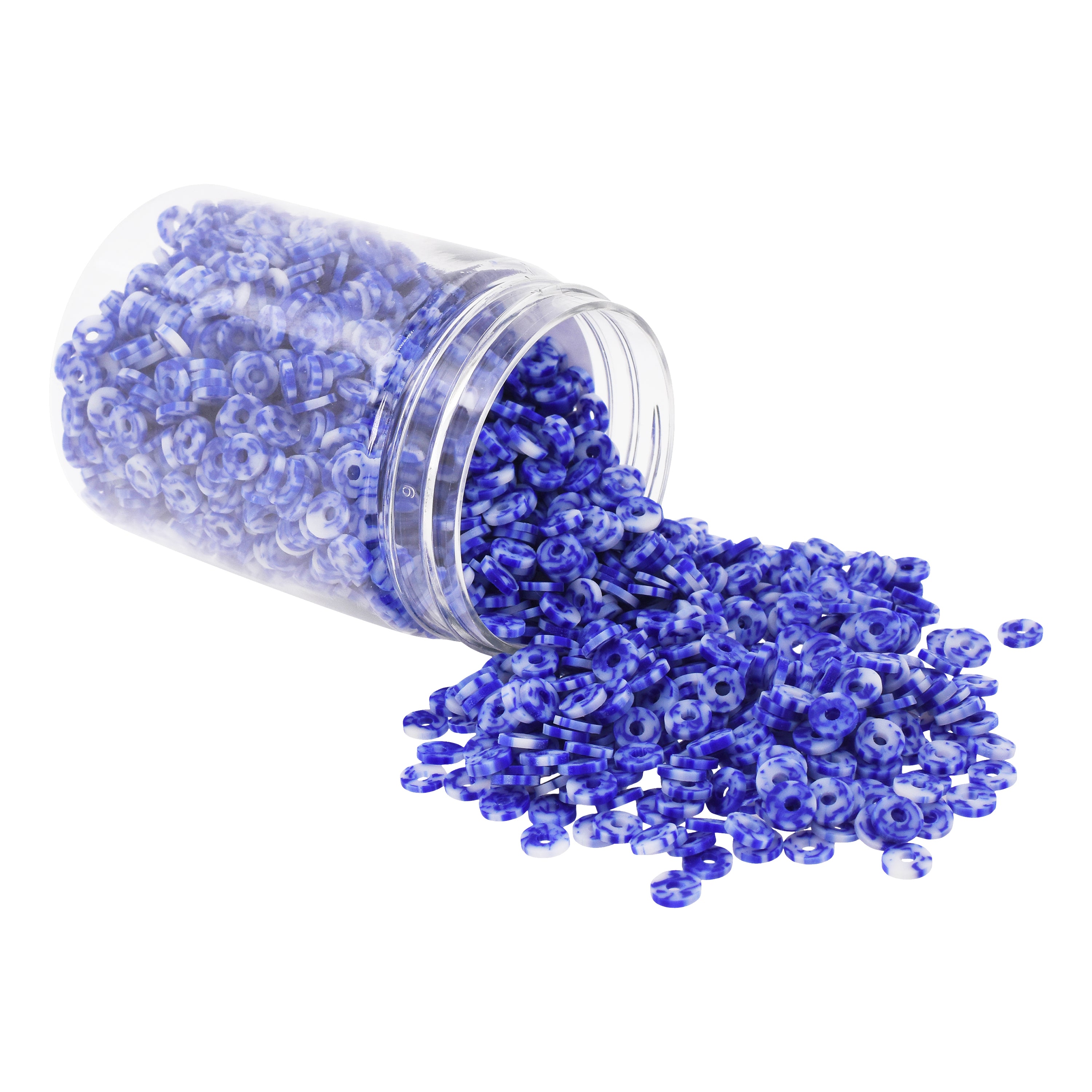 Flat Round Polymer Clay Beads for Jewelry Making Clay Heishi Beads Flat Beads - Disc Beads for Spacer Necklace Bracelet Earrings 4mm 6mm 8mm