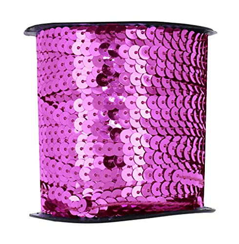 Mandala Crafts Flat Sequin Strip Trim on Strings for Crafts, Fringe, and Sewing; 100 Yard Roll