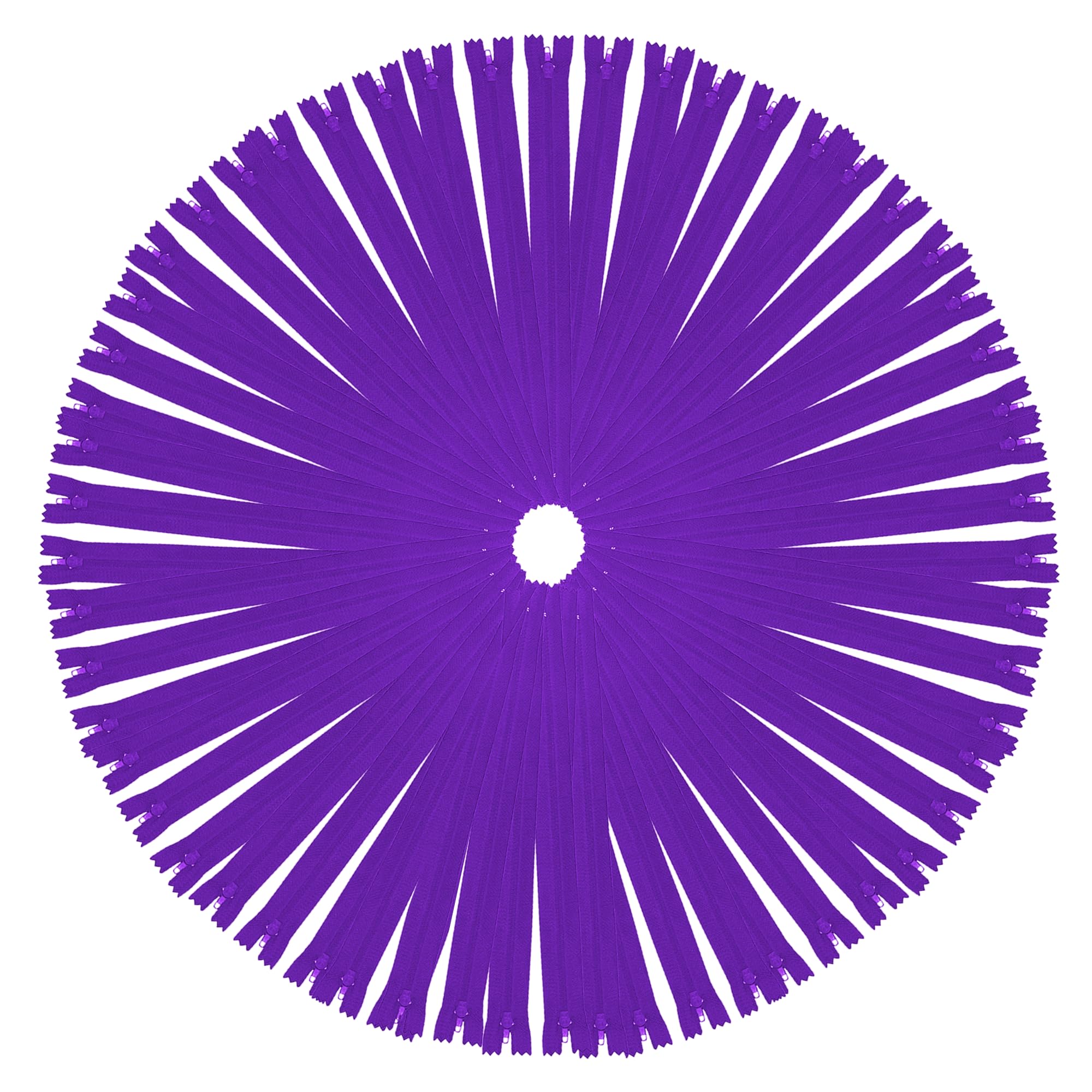 Purple Hidden Zippers - Purple Invisible Zippers  -  Zippers for Sewing Crafts - #3 Sewing Zippers Bulk Purple Zipper Supplies