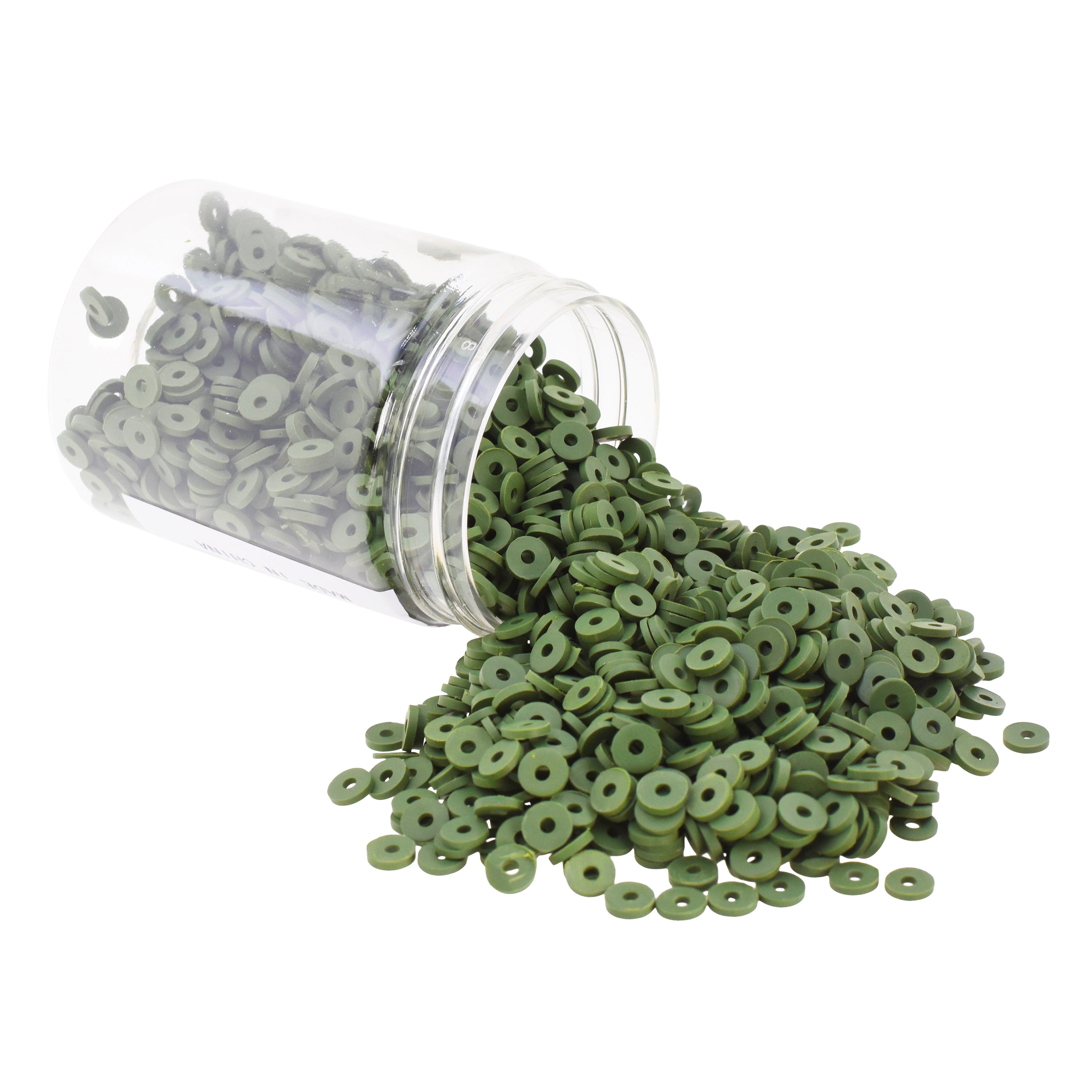 Flat Round Polymer Clay Beads for Jewelry Making Clay Heishi Beads Flat Beads - Disc Beads for Spacer Necklace Bracelet Earrings 4mm 6mm 8mm