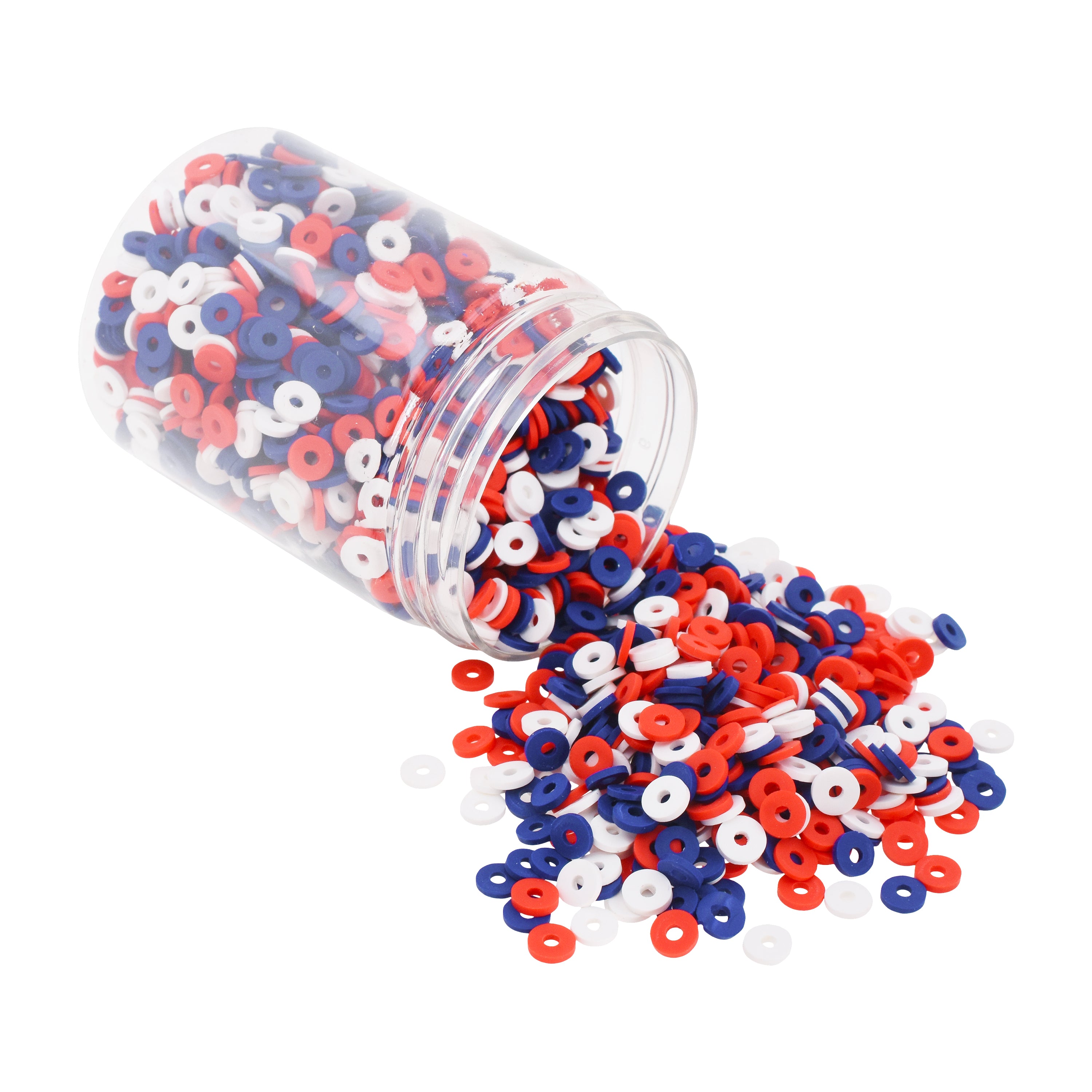 Flat Round Polymer Clay Beads for Jewelry Making Clay Heishi Beads Flat Beads - Disc Beads for Spacer Necklace Bracelet Earrings 4mm 6mm 8mm